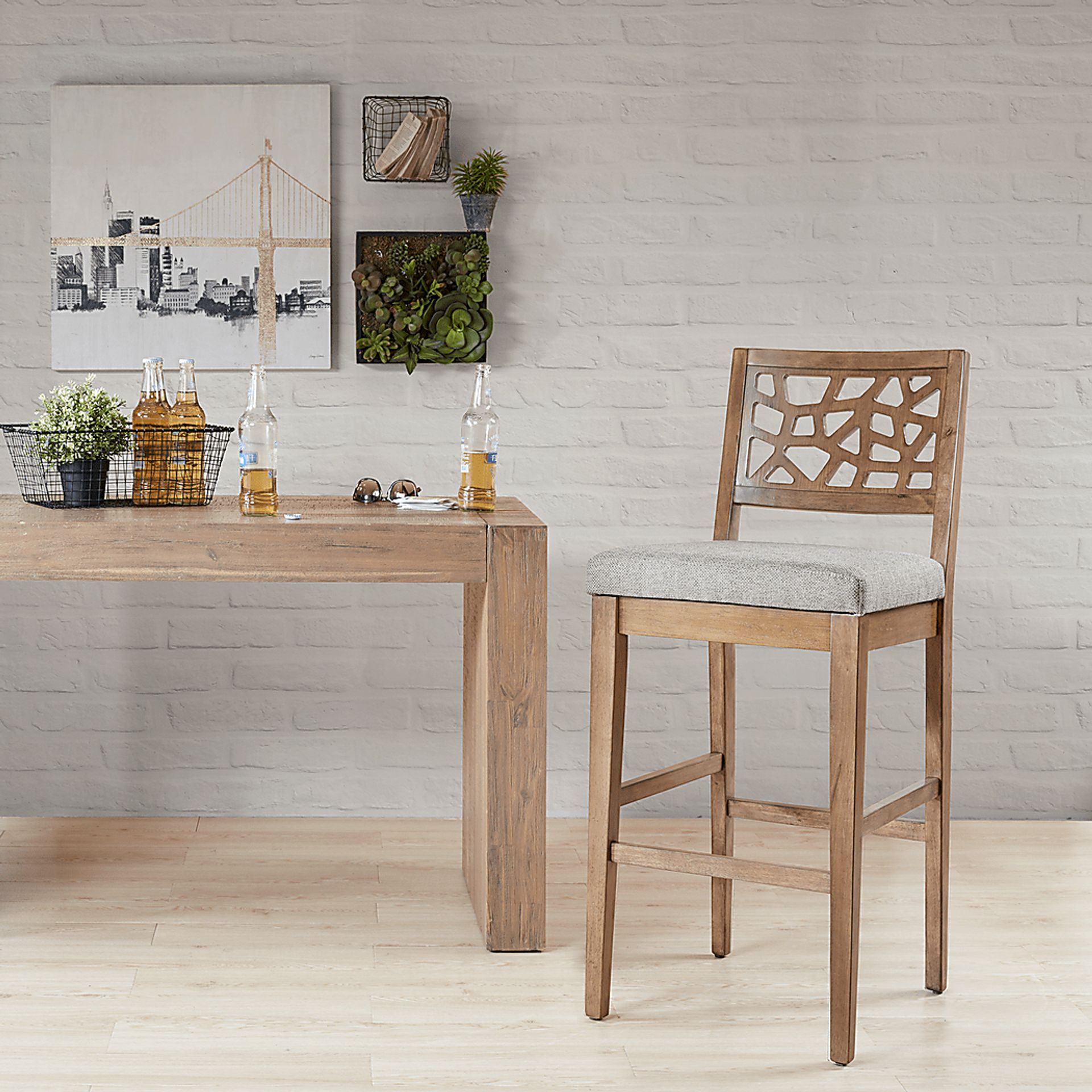 Sherina Gray Barstool - Image 7