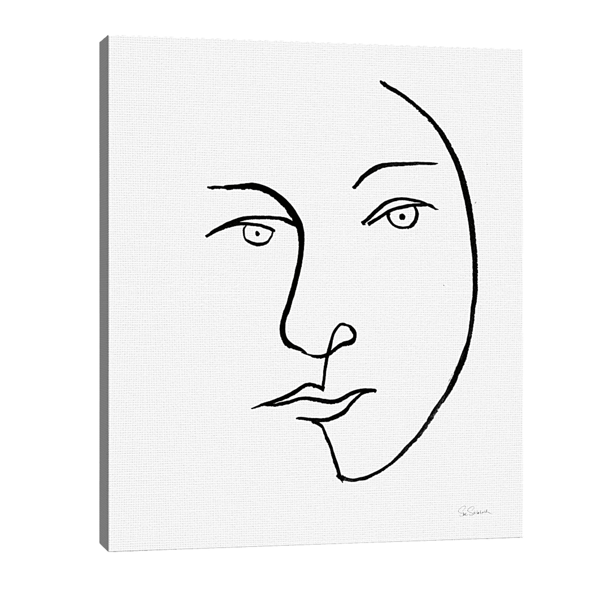 Sheryll's Portrait II White Artwork - Image 2