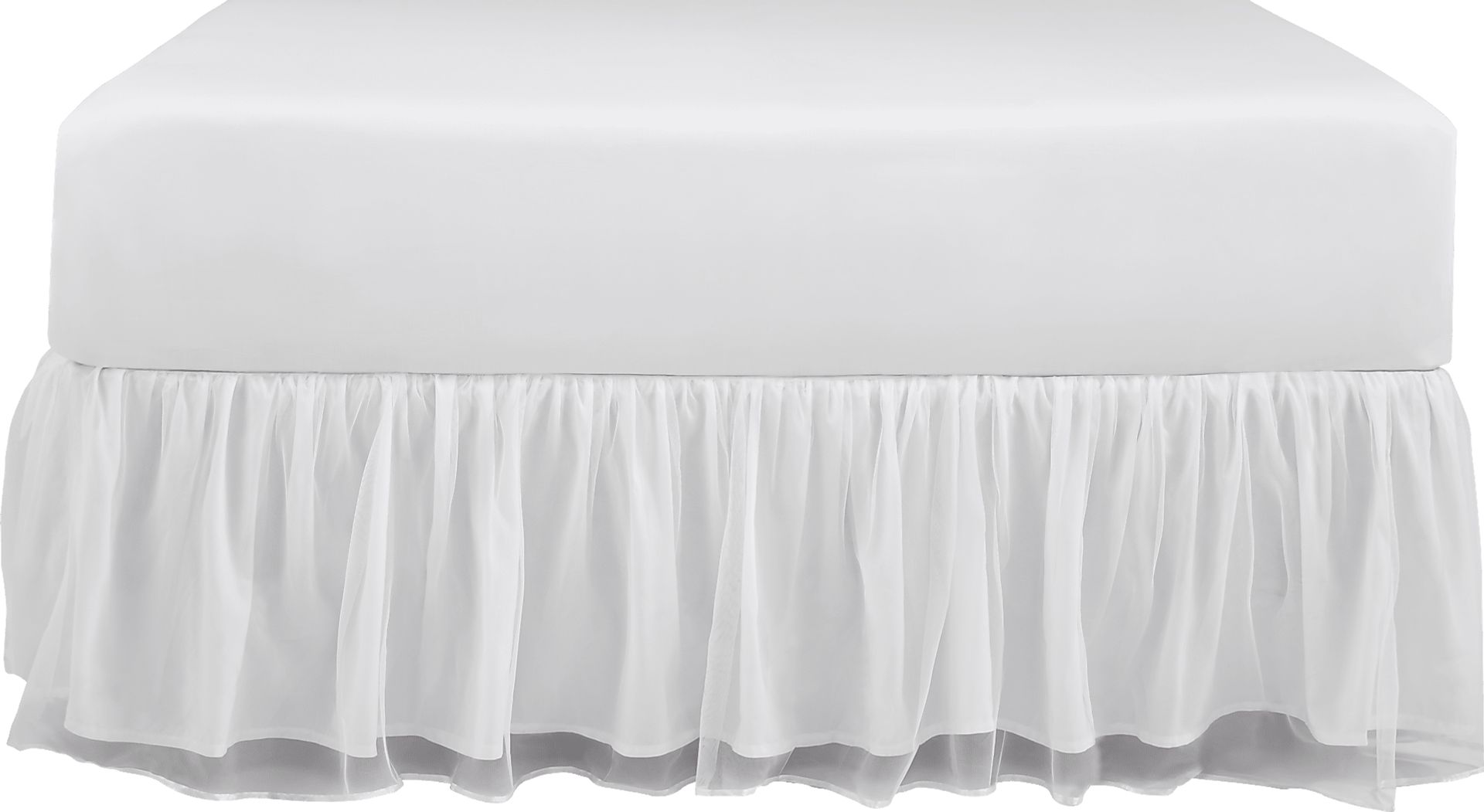 Sheyla White Twin Bed Skirt - Image 2