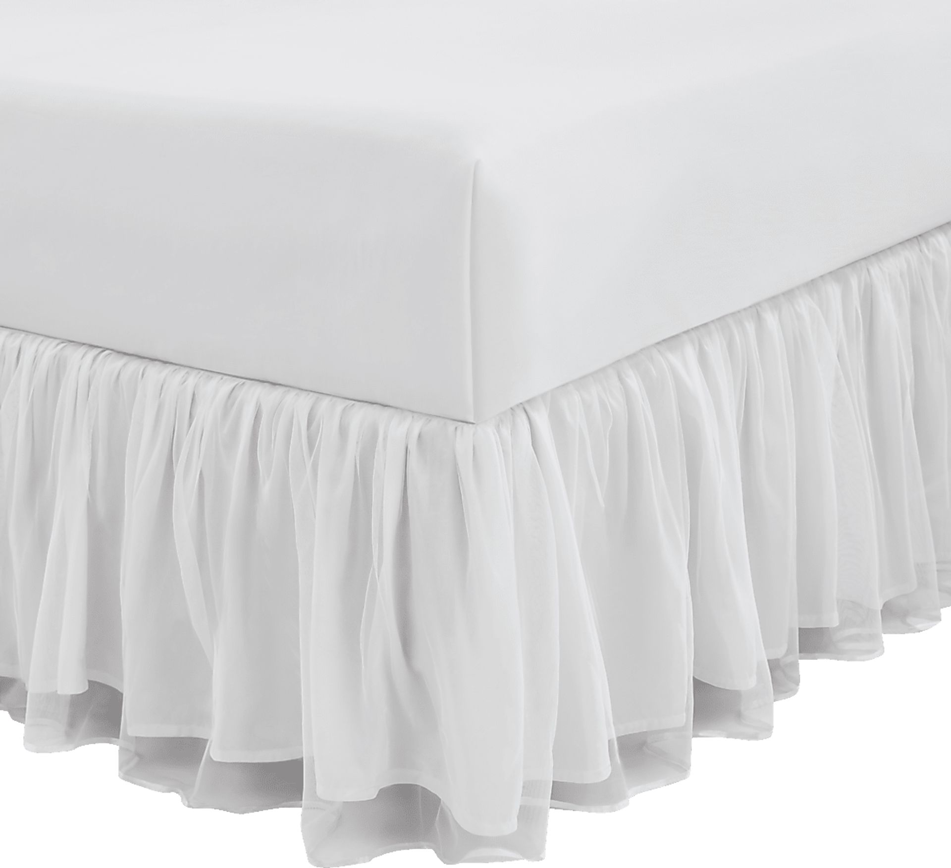 Sheyla White Twin Bed Skirt - Image 1