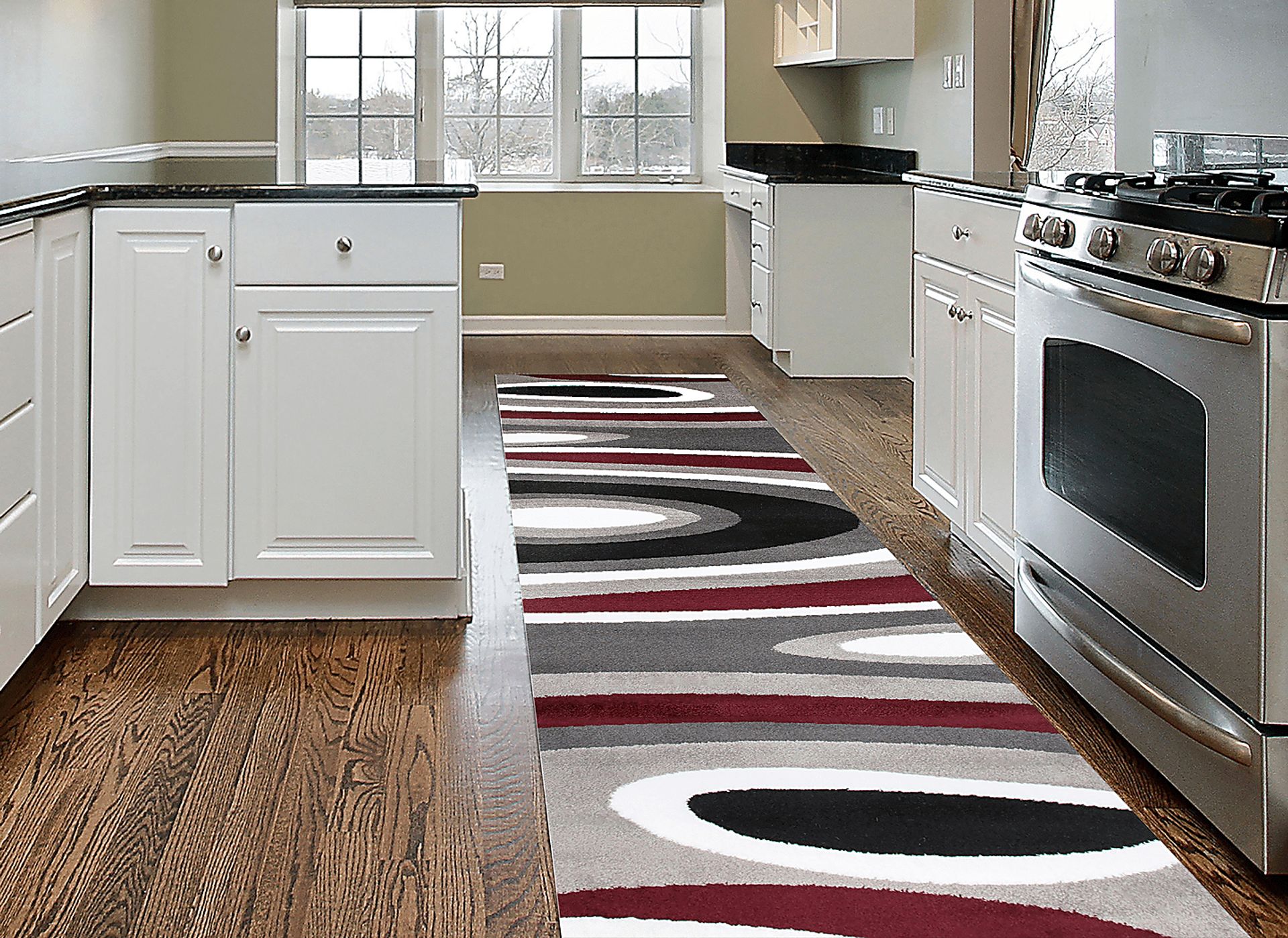 Sheyn Red 2' x 7'2 Runner Rug - Image 2