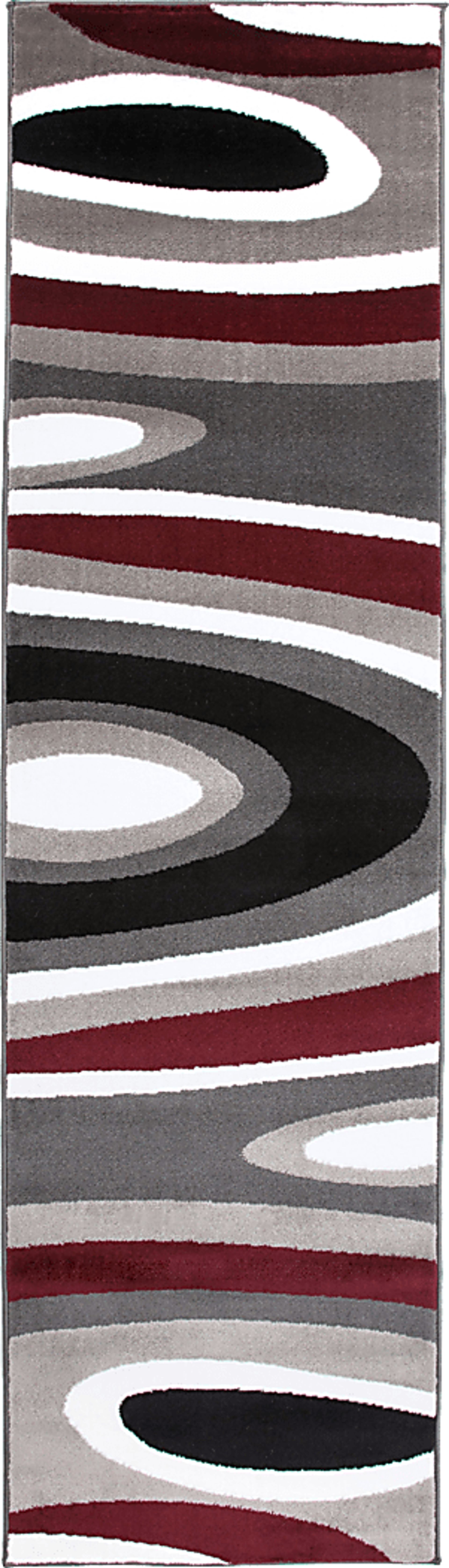 Sheyn Red 2' x 7'2 Runner Rug - Image 1