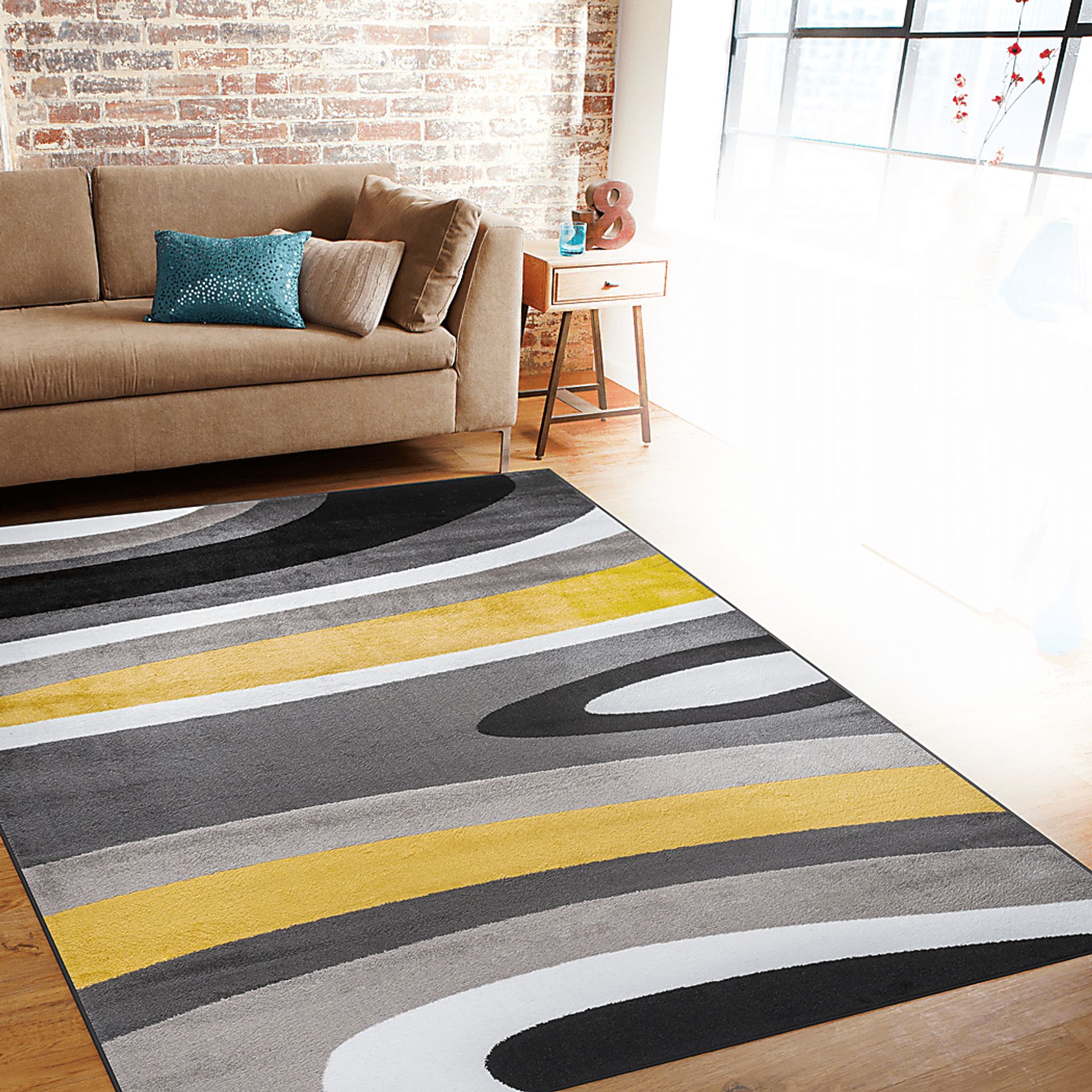 Sheyn Yellow 7'10 x 10'2 Rug - Image 3