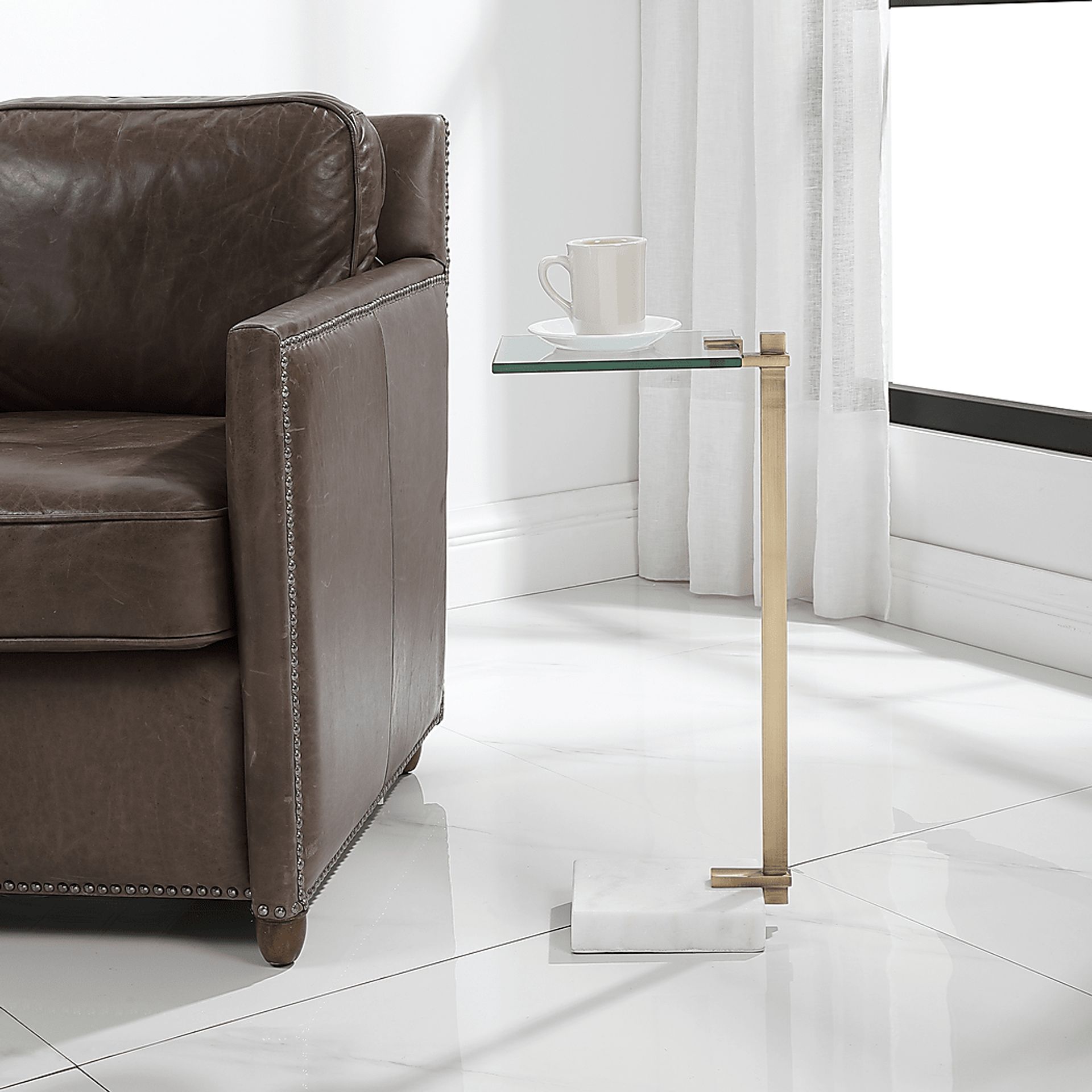 Shibell White Accent Table - Image 2