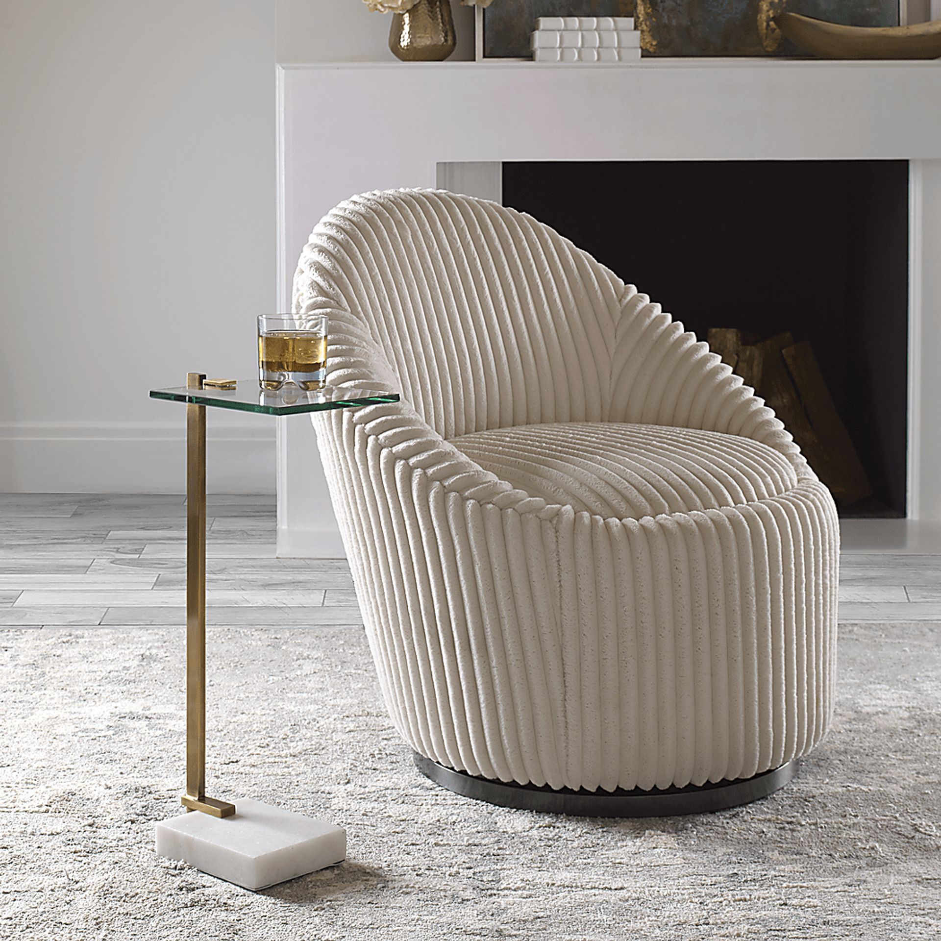 Shibell White Accent Table - Image 4