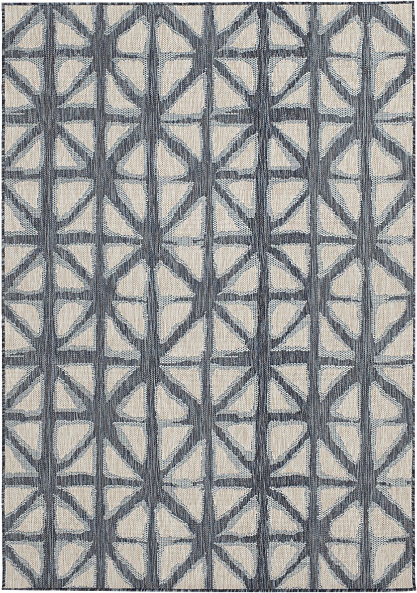 Shibori Dark Blue Outdoor Rug Rooms To Go