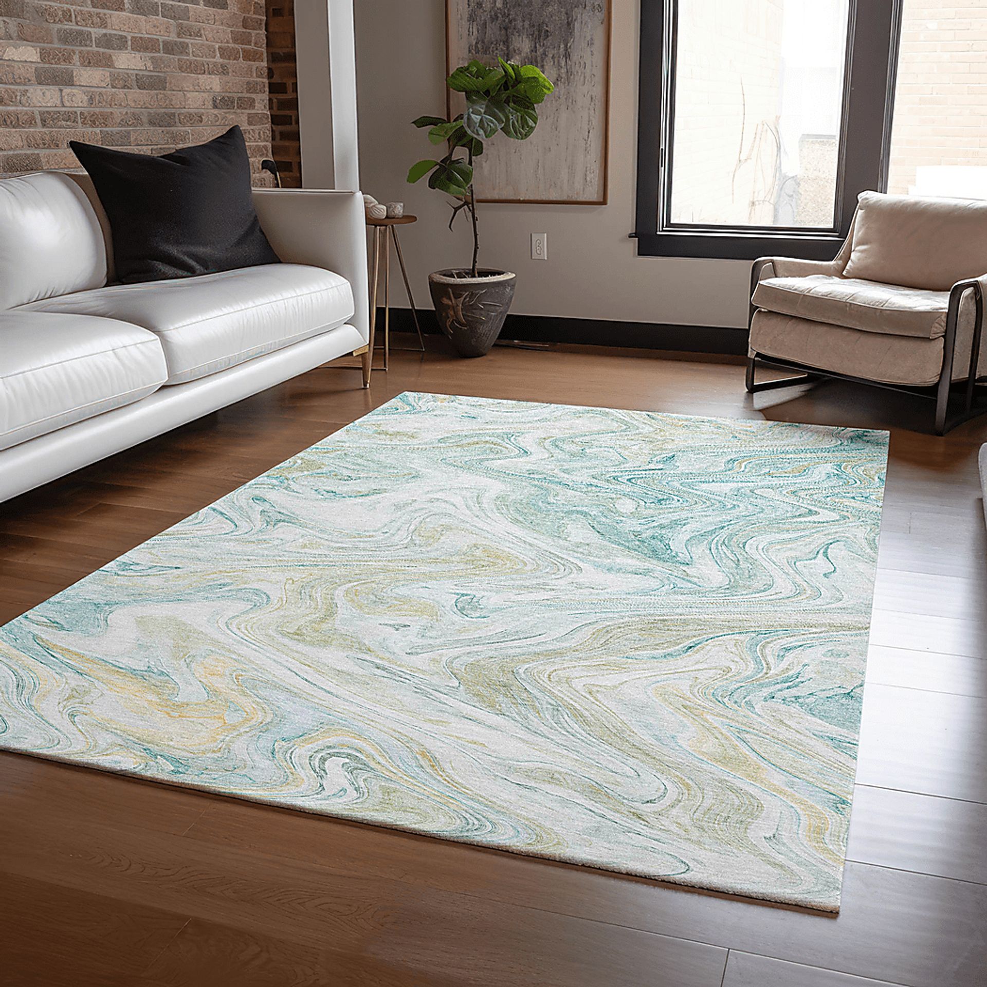 Shilo Light Blue 8' x 10' Machine Washable Rug - Image 2