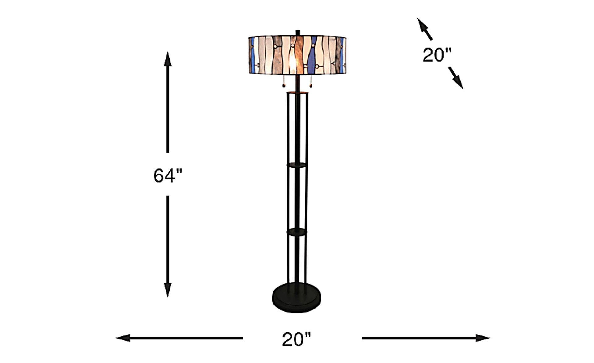 Dimension Image. Please refer to the Dimension Tab on this page for dimension details.