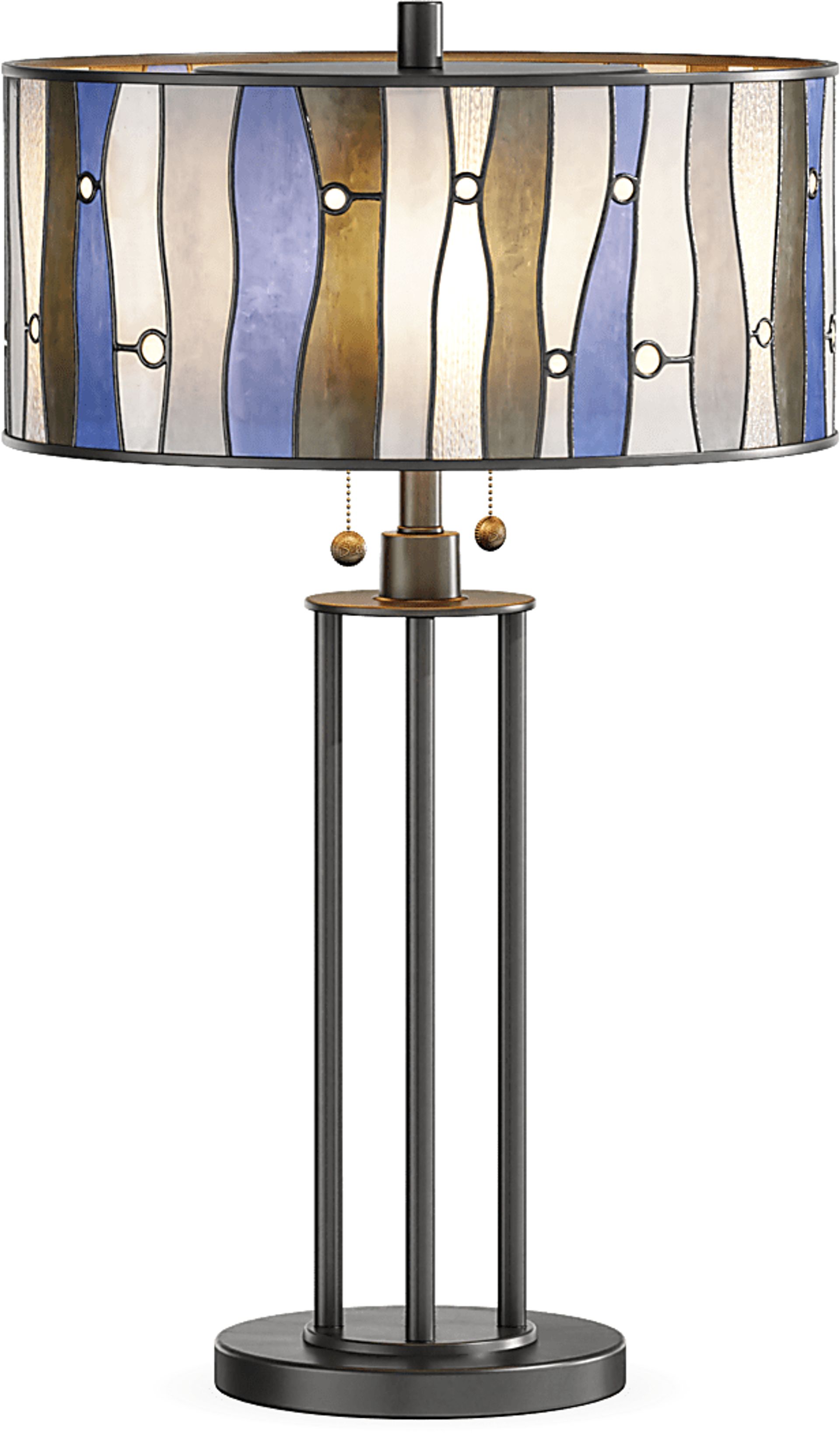 Shiloh Avenue Blue Tiffany Table Lamp - Image 1