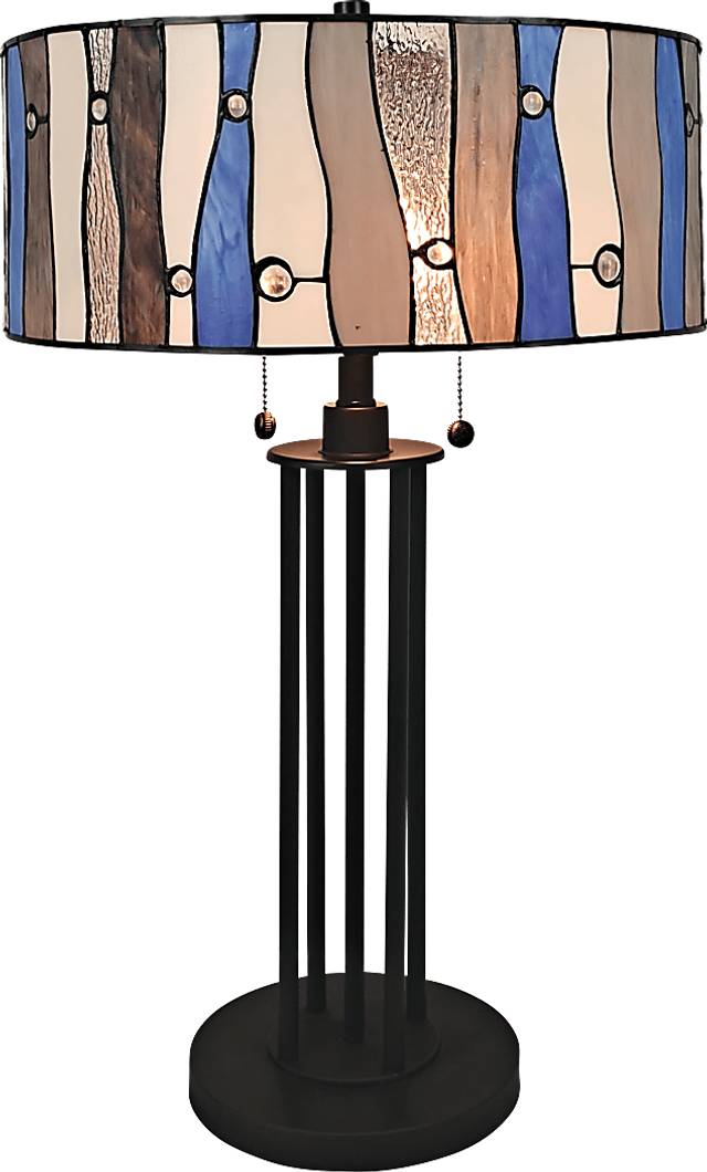 Shiloh Avenue Blue Tiffany Table Lamp - Thumbnail - Image 1