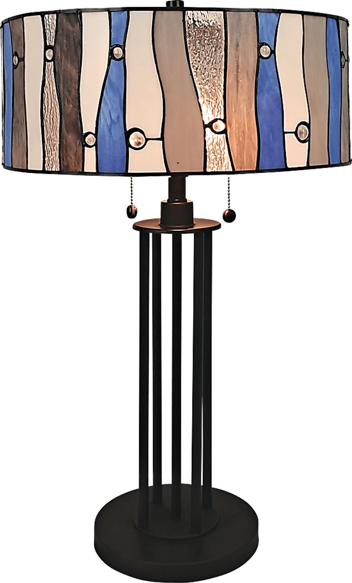 Shiloh Avenue Blue Tiffany Table Lamp