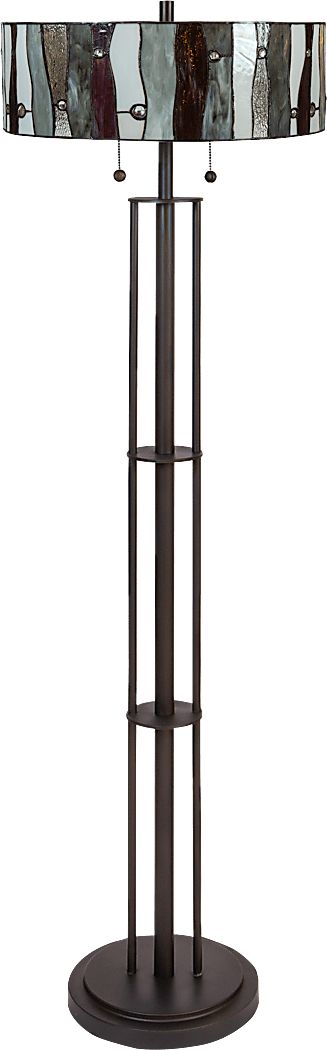 Shiloh Avenue Red Tiffany Floor Lamp