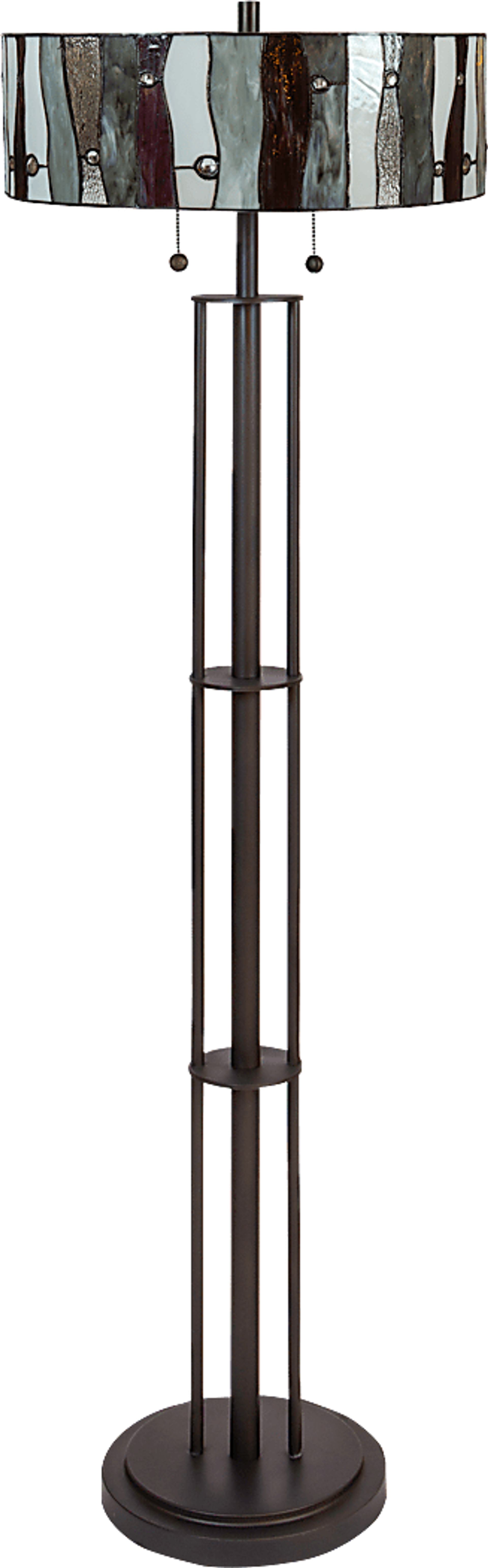 Shiloh Avenue Red Tiffany Floor Lamp - Image 1