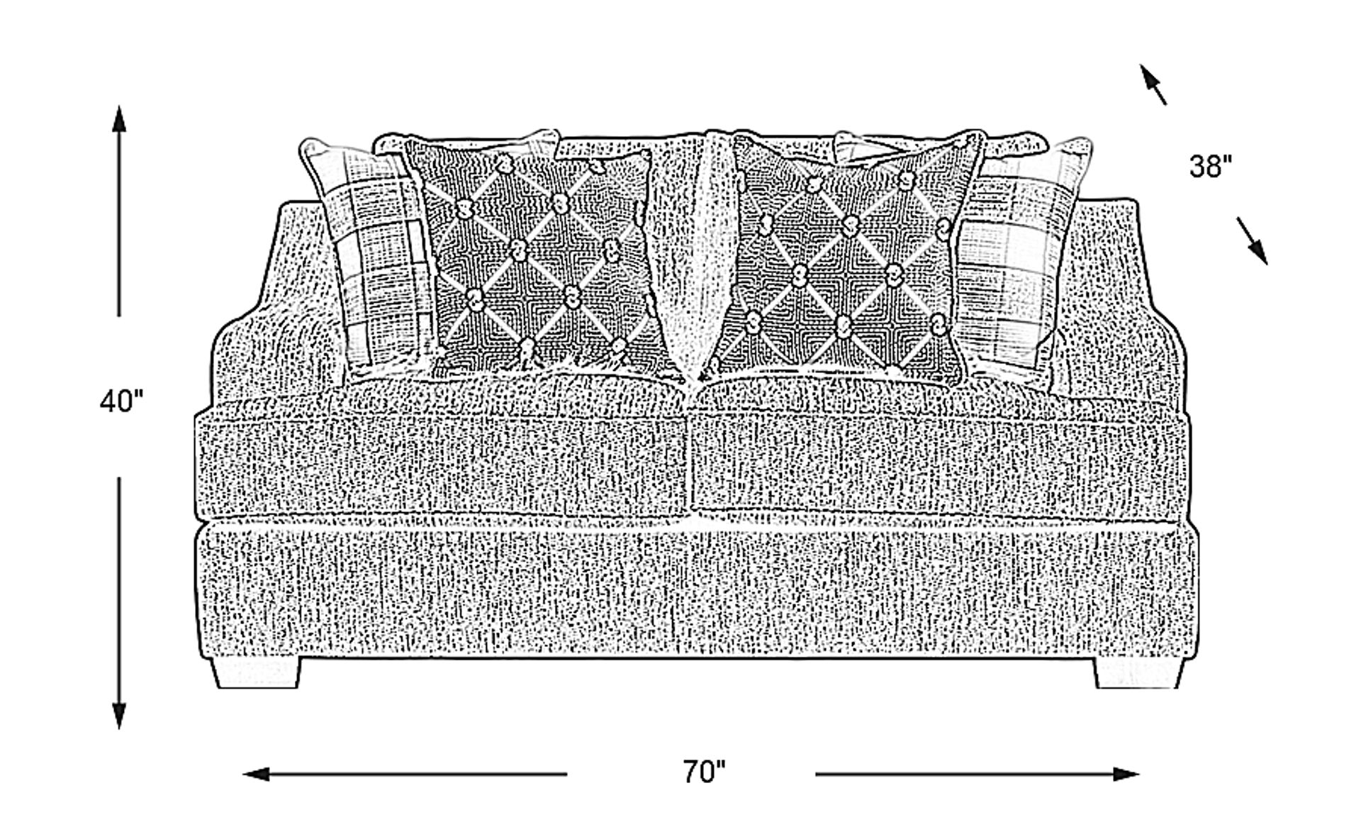 Dimension Image. Please refer to the Dimension Tab on this page for dimension details.