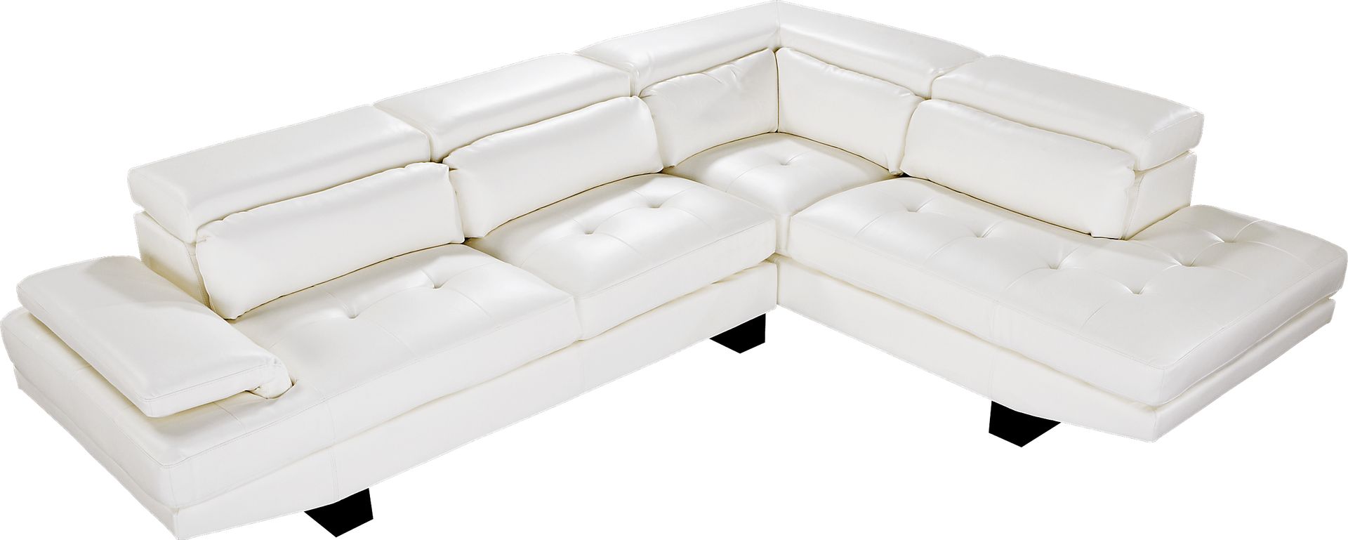 Shiloh White 2 Pc Blended Leather Sectional - Image 1
