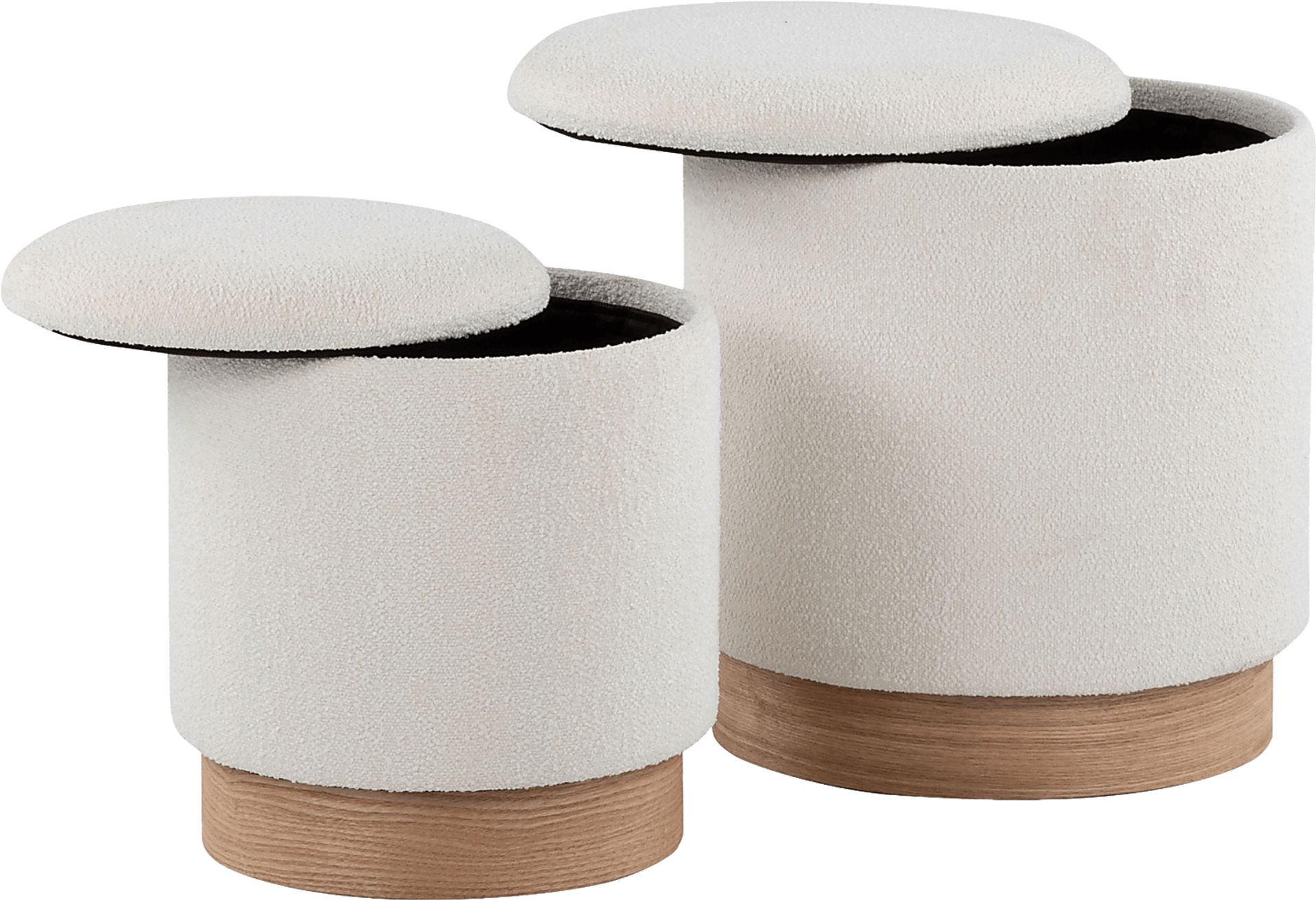 Shimoore Cream Nesting Ottoman, Set of 2 - Image 6