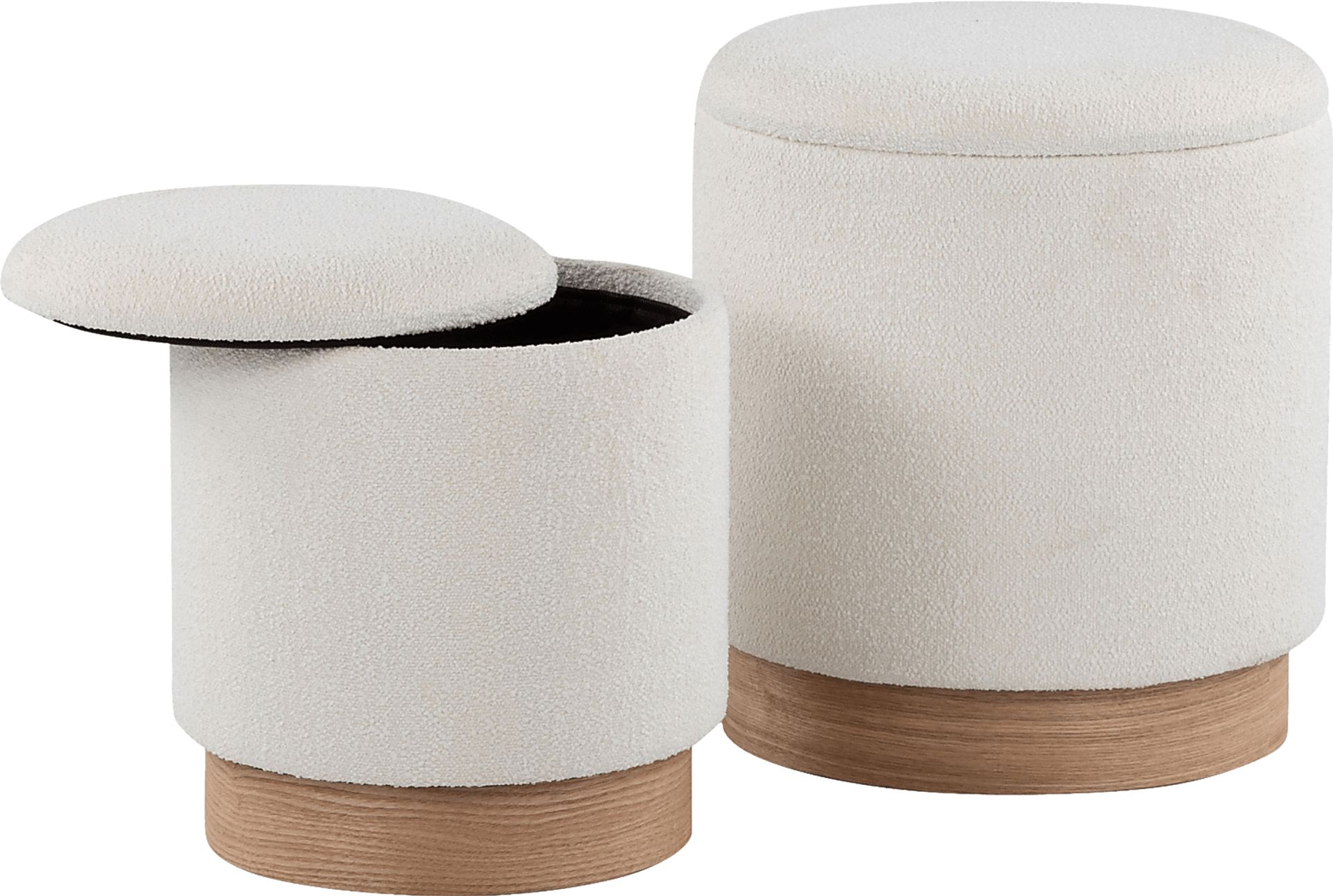 Shimoore Cream Nesting Ottoman, Set of 2 - Image 7
