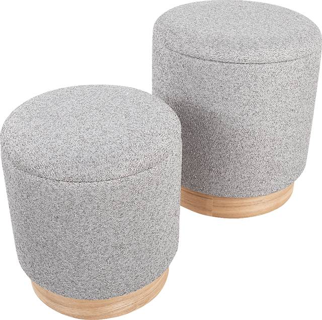 Shimoore Gray Nesting Ottoman, Set of 2 - Thumbnail - Image 4