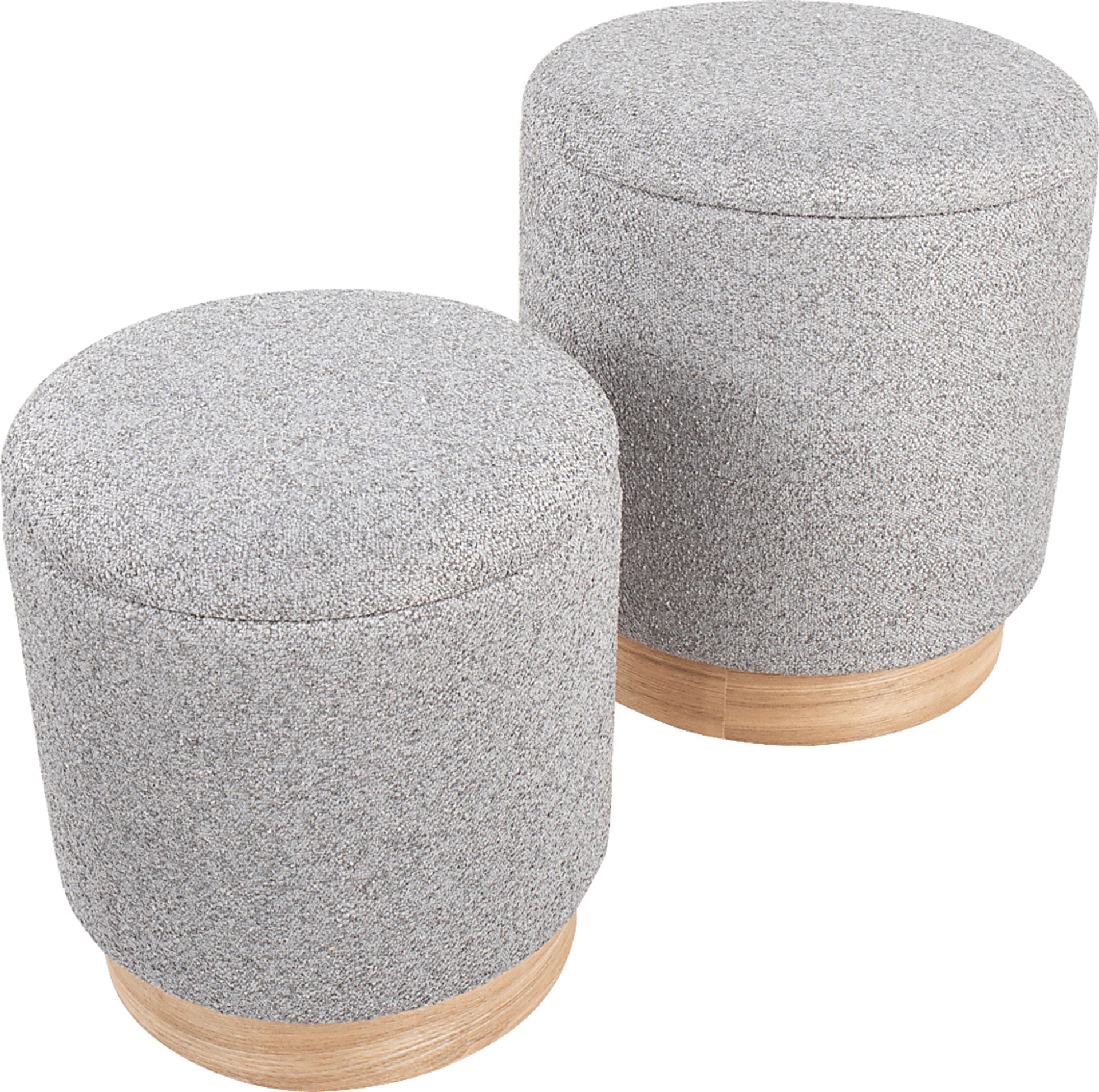 Shimoore Gray Nesting Ottoman, Set of 2 - Image 4