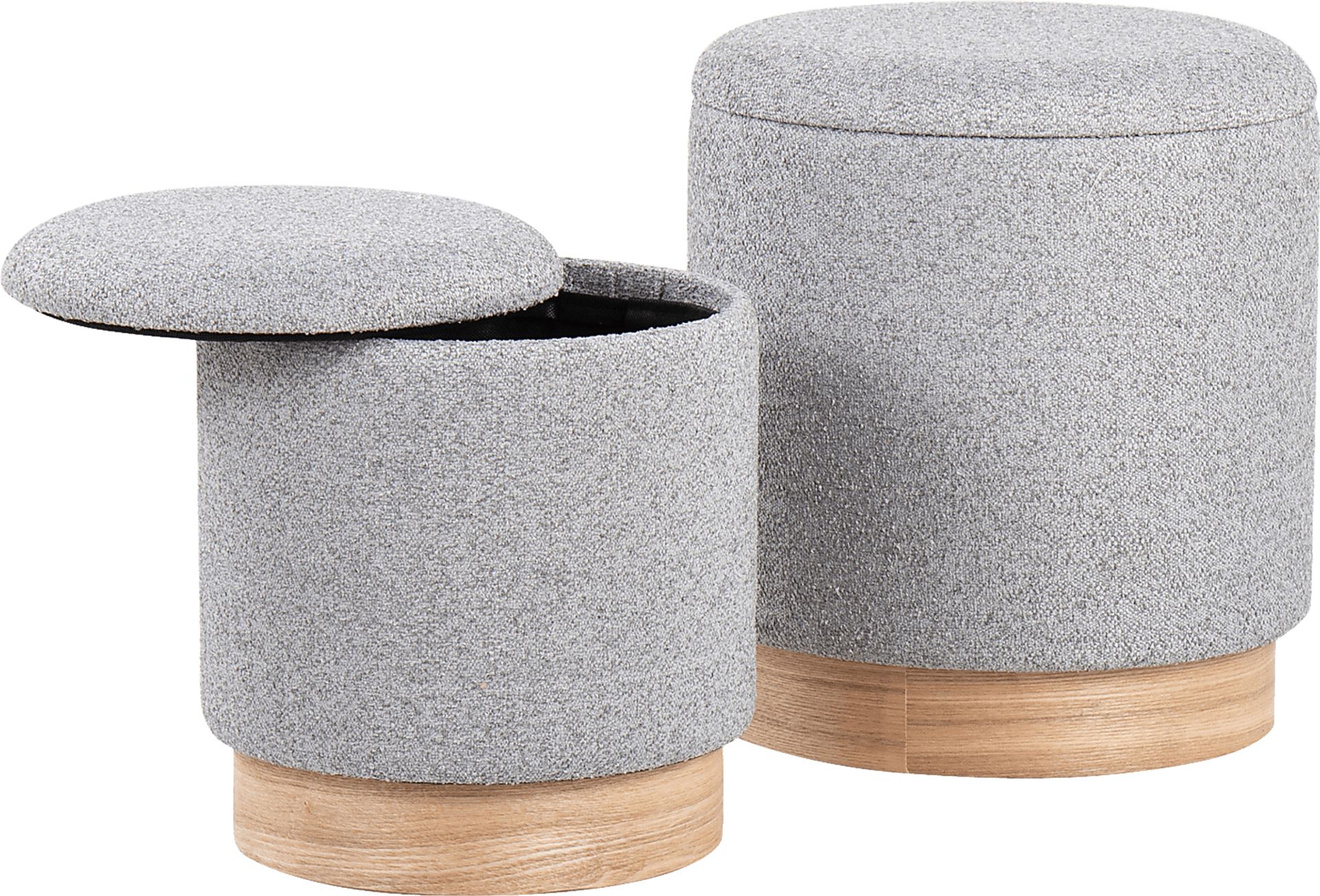 Shimoore Gray Nesting Ottoman, Set of 2 - Image 6