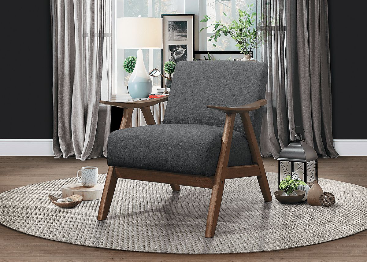 Shinano Gray Polyester Fabric Accent Chair | Rooms to Go