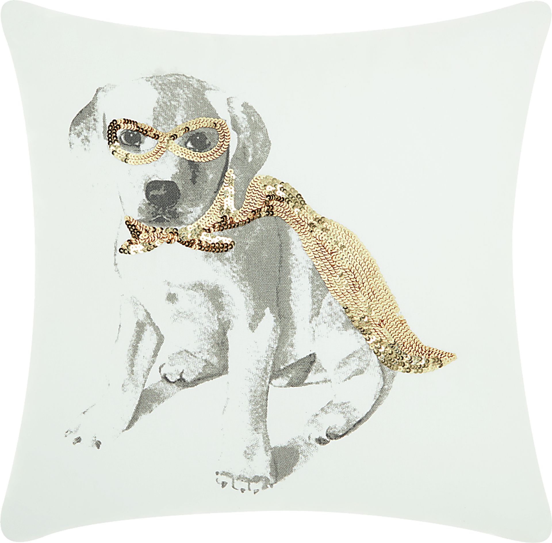 Kids Shining Super Dog Gold Accent Pillow - Image 1