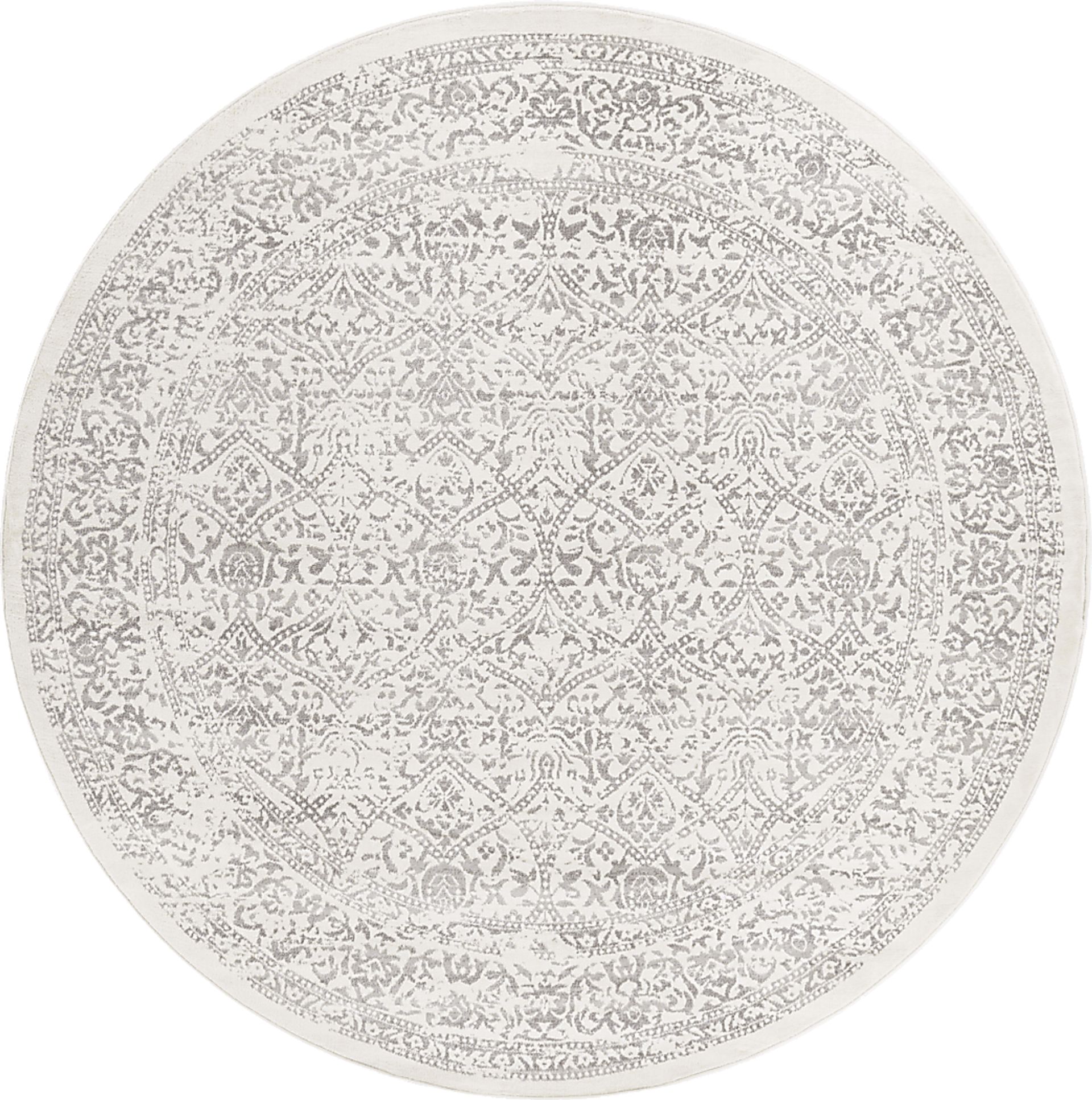 Shinnwood I Off-White 7'10 Round Rug - Image 1
