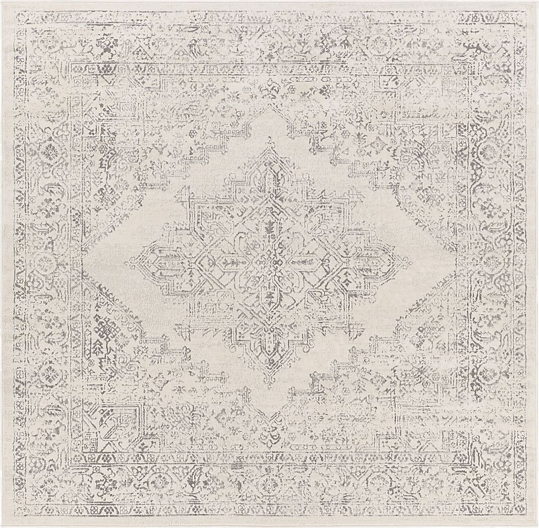 Shinnwood V White 7'10 Square Rug