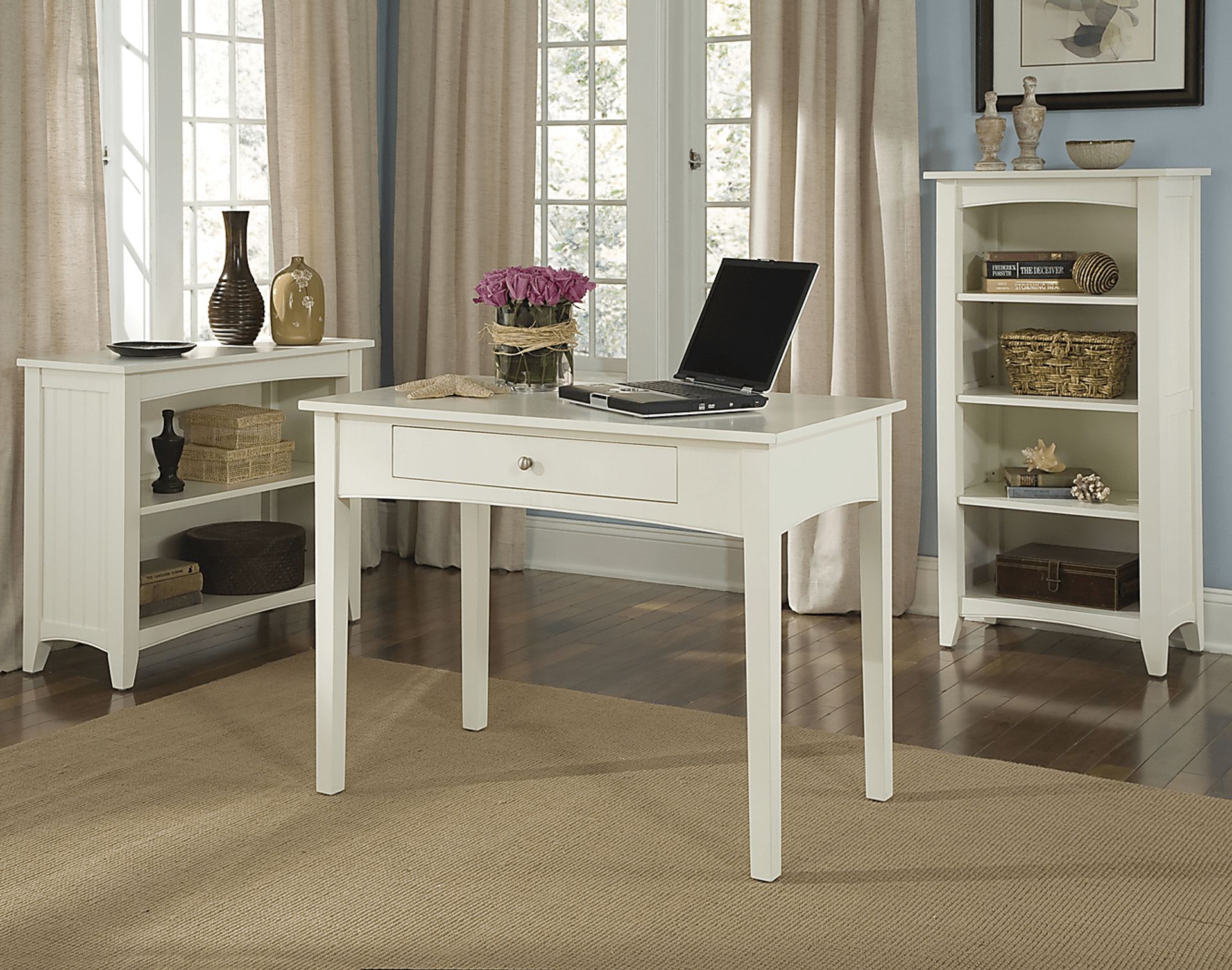 Shinob Ivory 3-Shelf Bookcase - Image 2