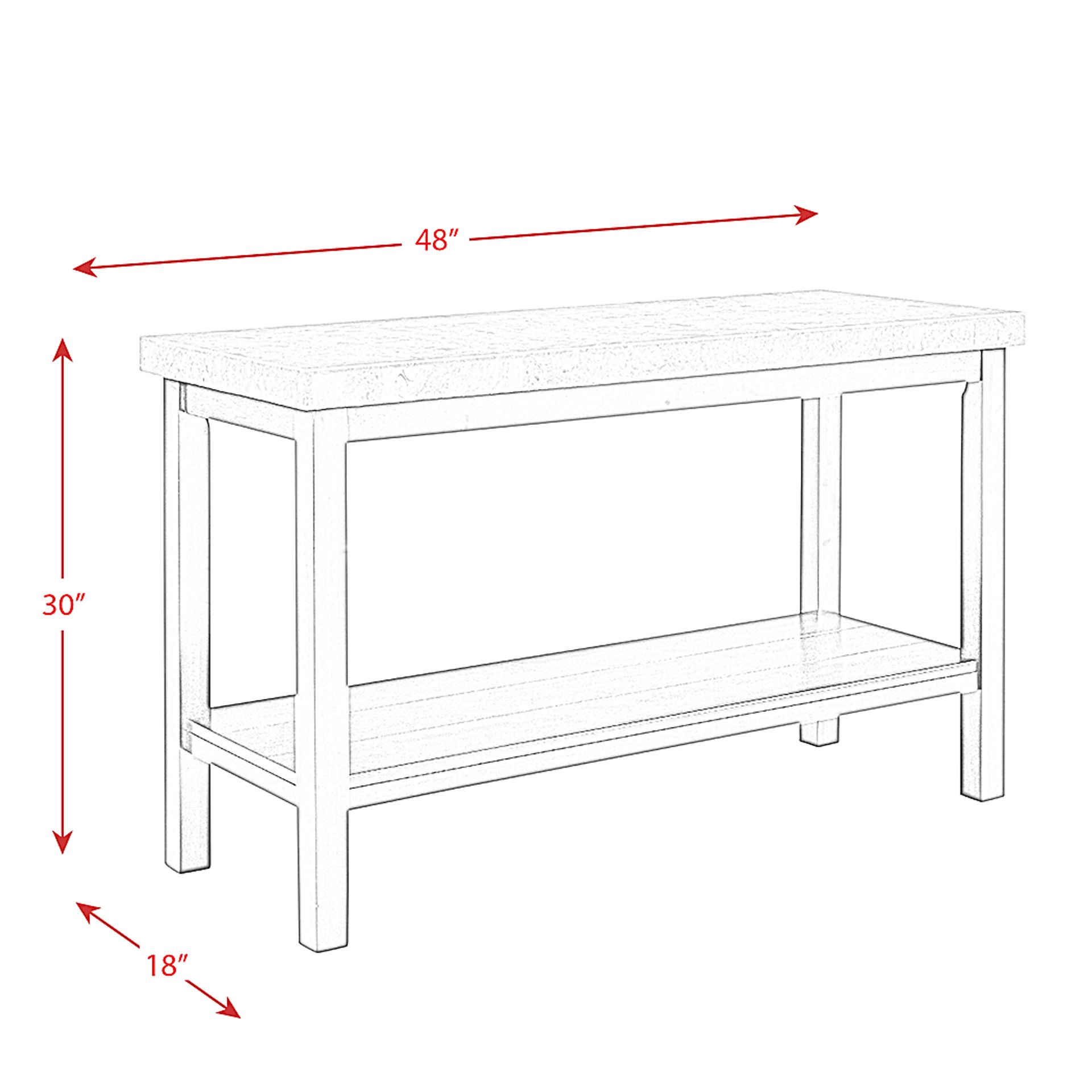 Shipjack Espresso Sofa Table - Image 9