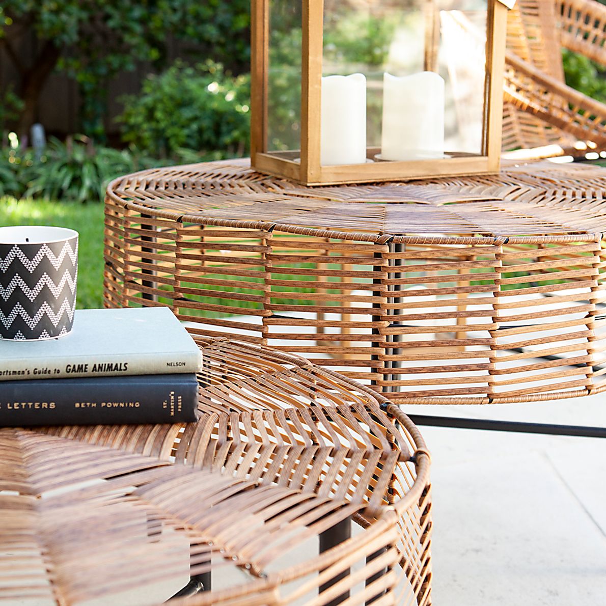 Shirene Natural Outdoor Nesting Tables, Set of 2 - Rooms To Go