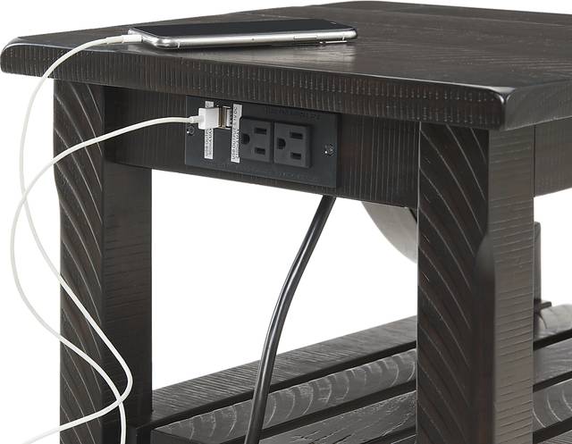 Shireton Brown Chairside Table - Thumbnail - Image 3