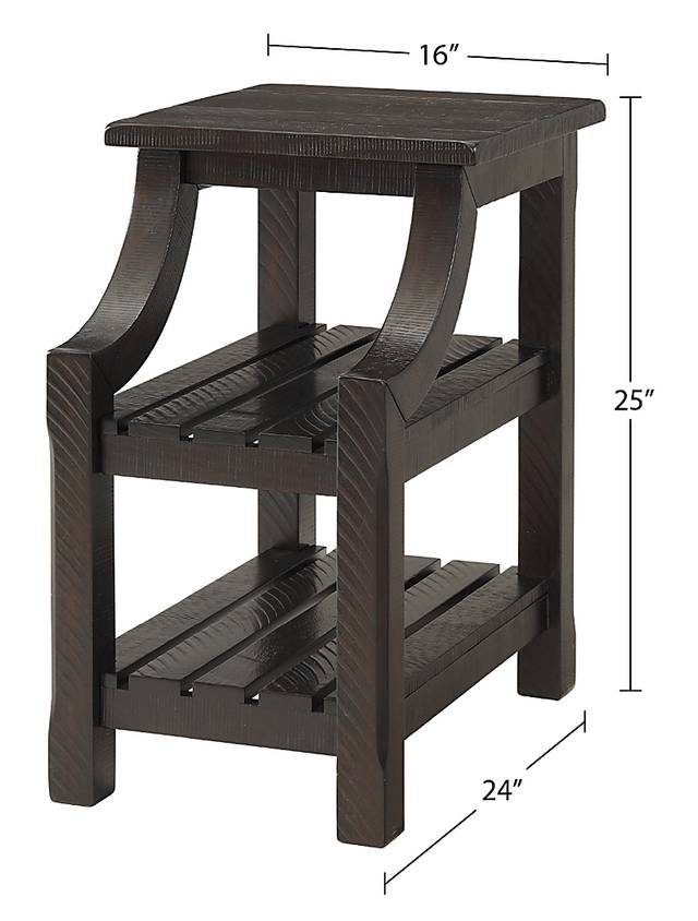 Shireton Brown Chairside Table - Thumbnail - Image 6