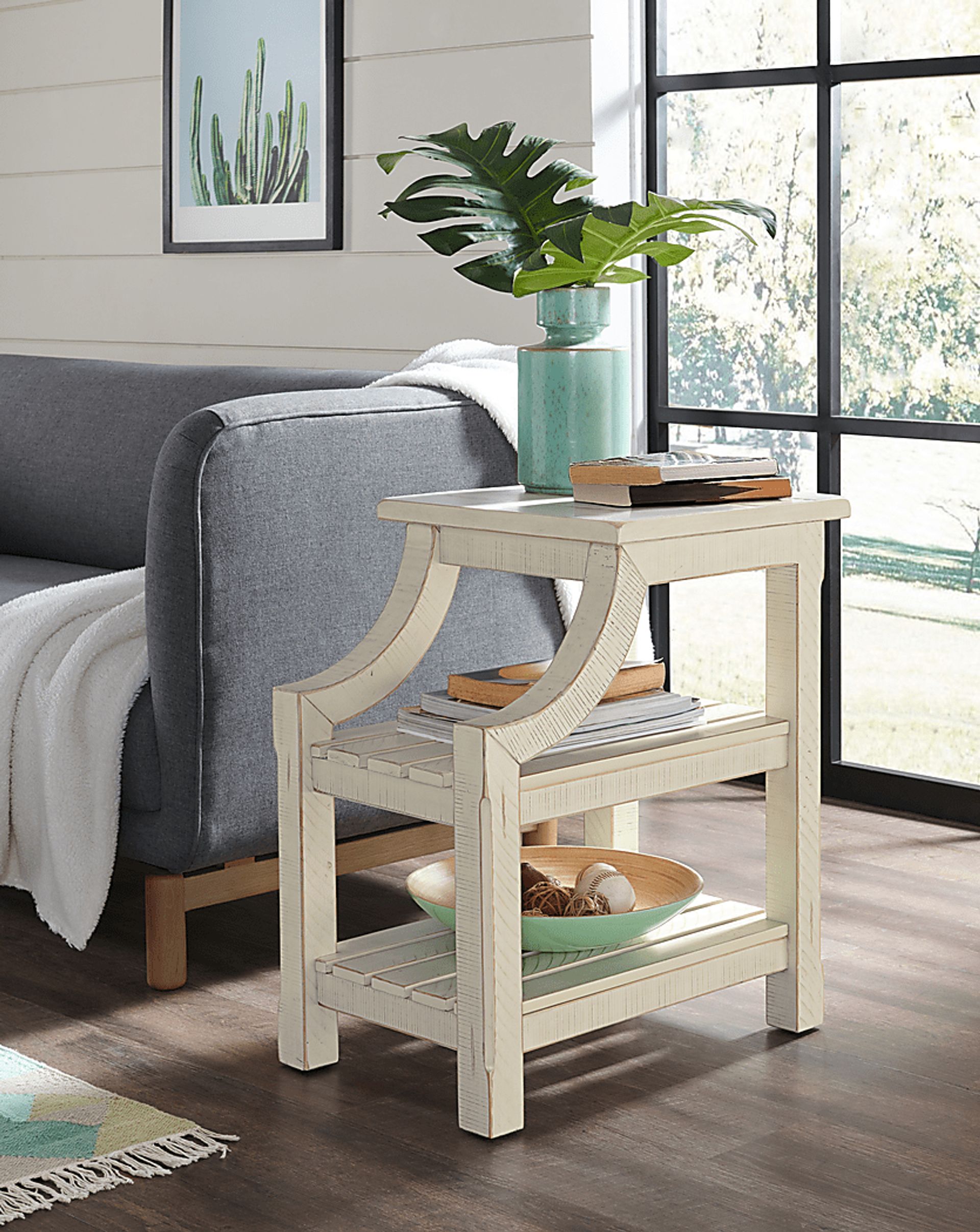 Shireton White Chairside Table - Image 6