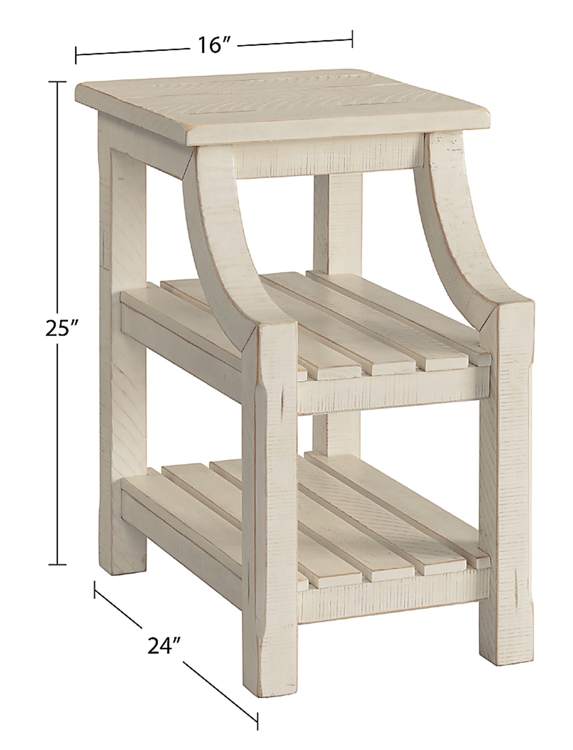 Shireton White Chairside Table - Image 7