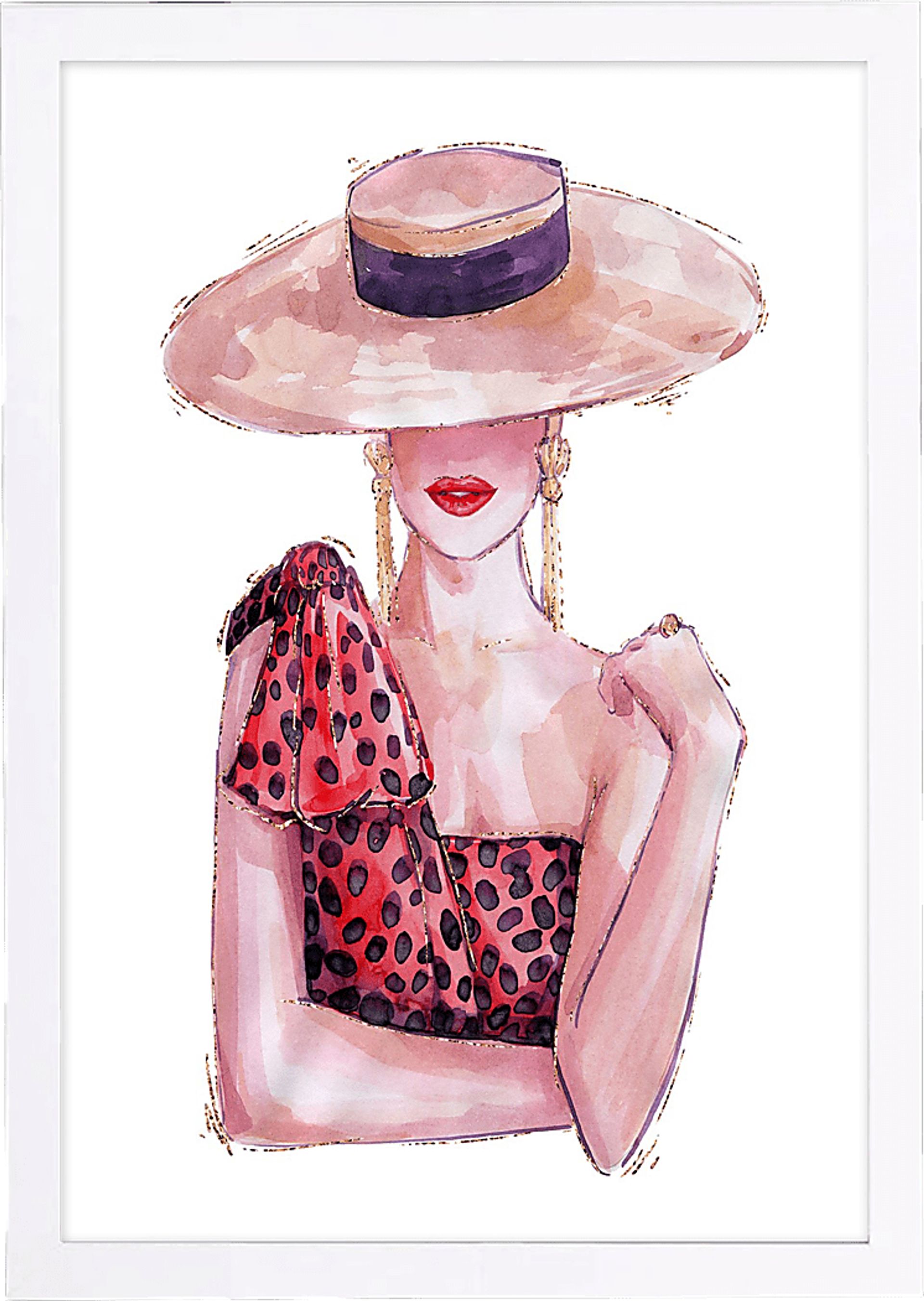 Shirley's Pose Red Artwork - Image 1