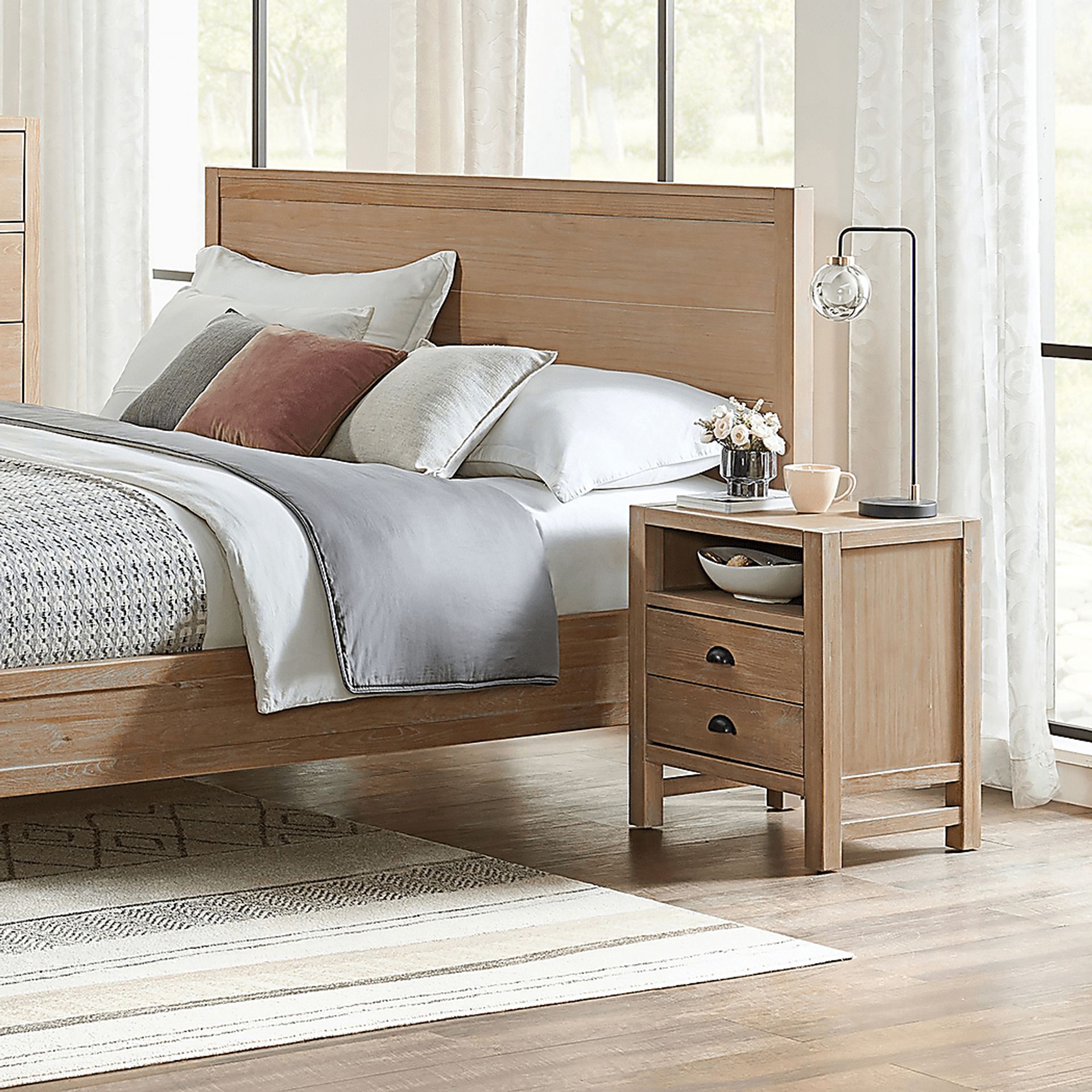 Shivwits Brown 2 Drawer Nightstand - Image 2