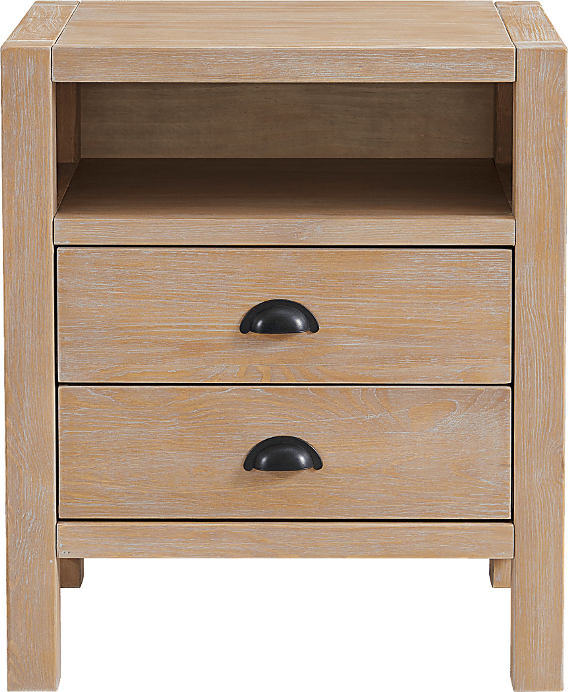 Shivwits Brown 2 Drawer Nightstand - Image 1