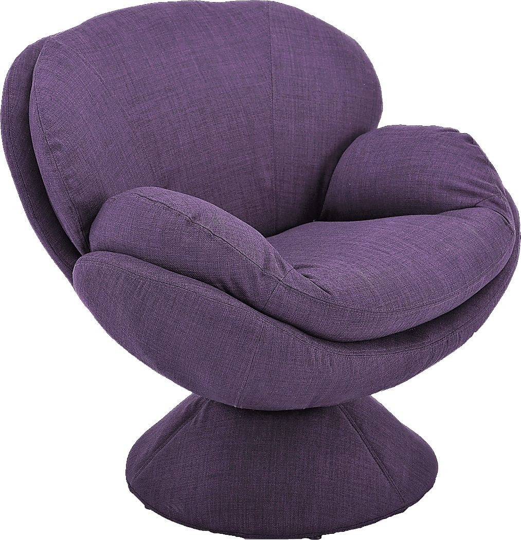 Shobu Purple Red Polyester Fabric Swivel Upholstered Rooms To Go   Shobu Purple Accent Chair 83186099 Image Item