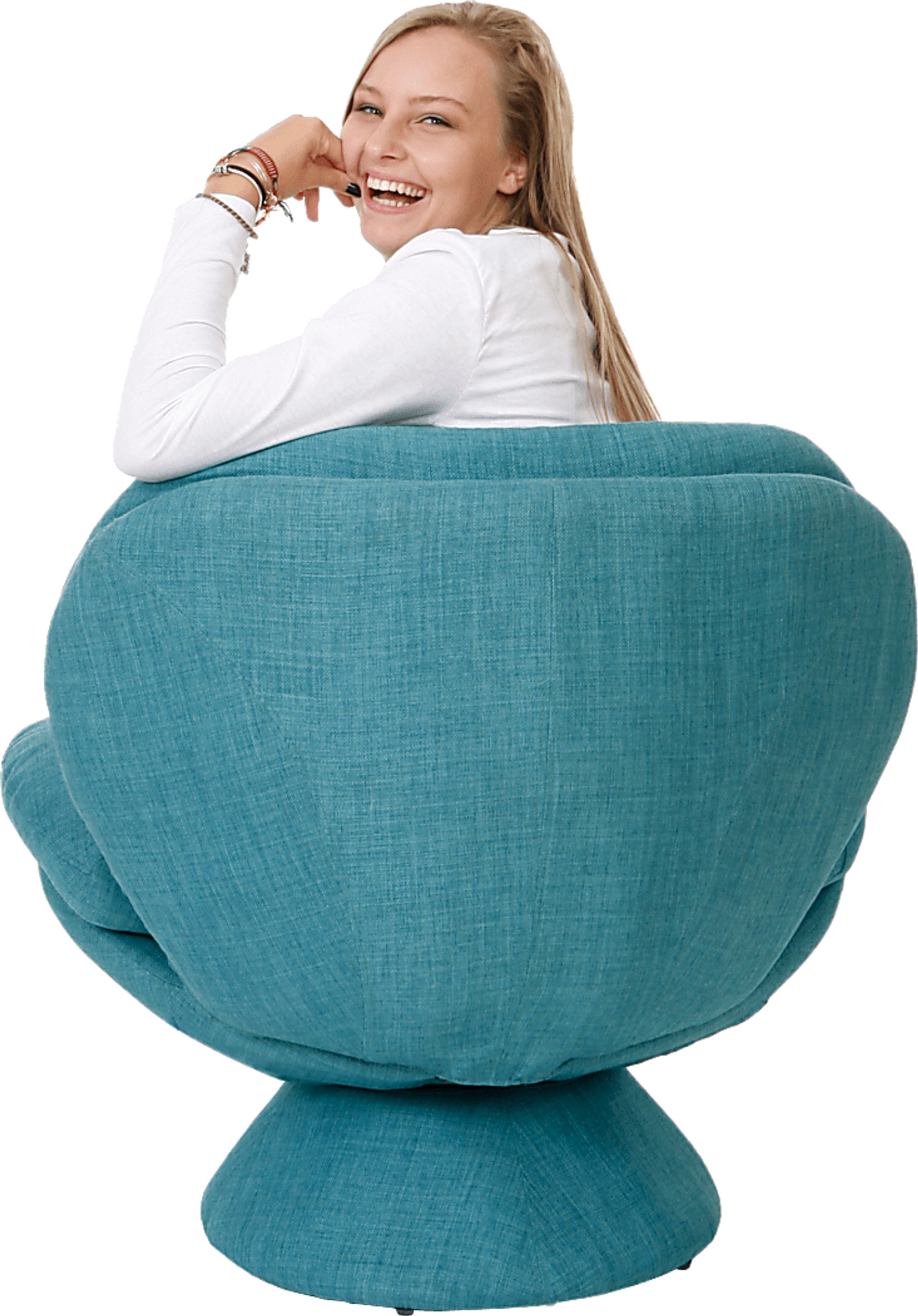 Shobu Turquoise Accent Chair - Image 2