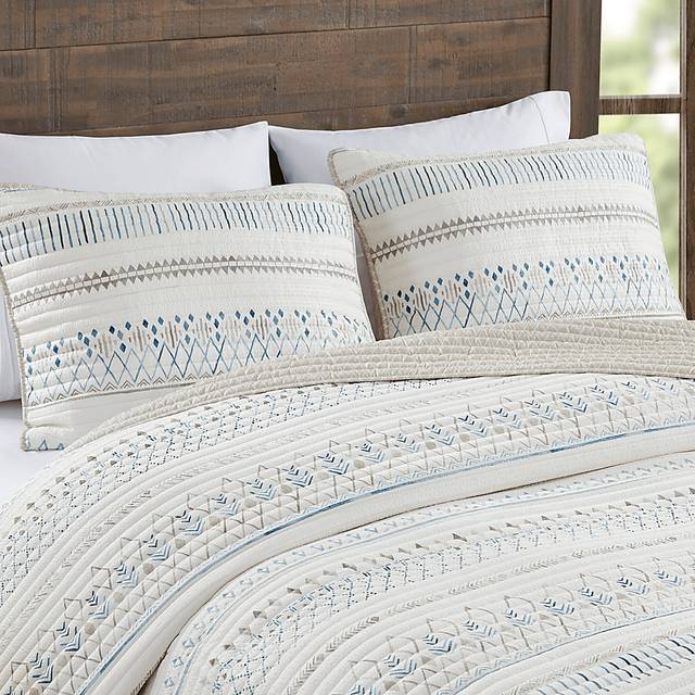 Shofner Taupe 3 Pc Full/Queen Quilt Set - Thumbnail - Image 7