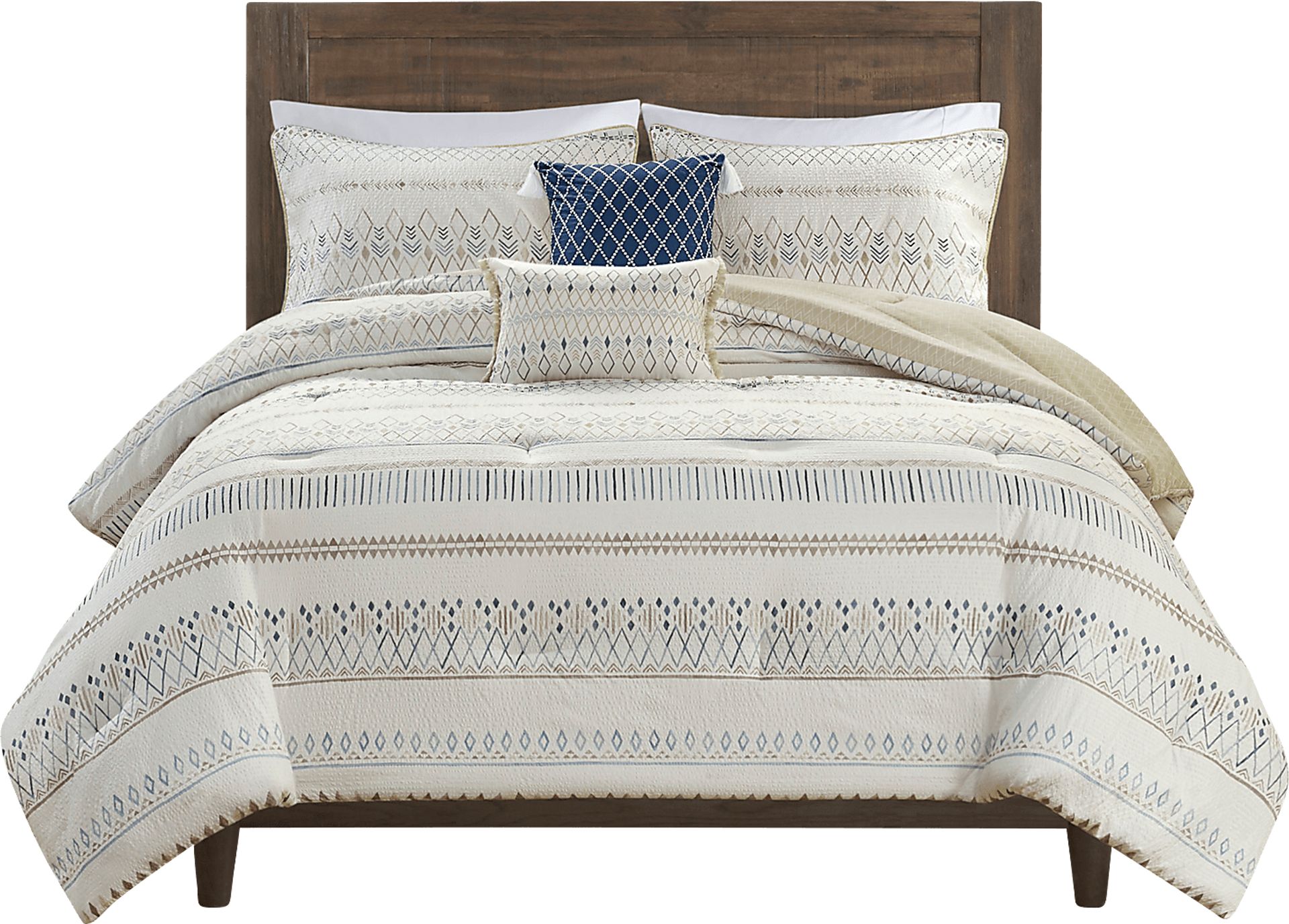 Shofner Taupe 5 Pc Full/Queen Comforter Set - Image 8