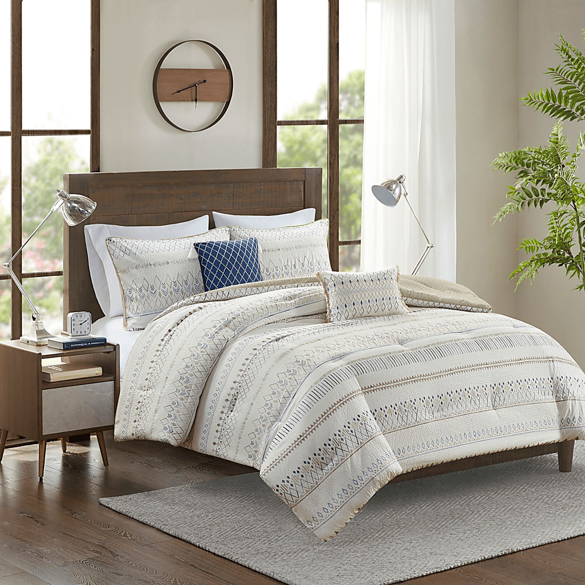 Shofner Taupe 5 Pc Full/Queen Comforter Set - Image 1