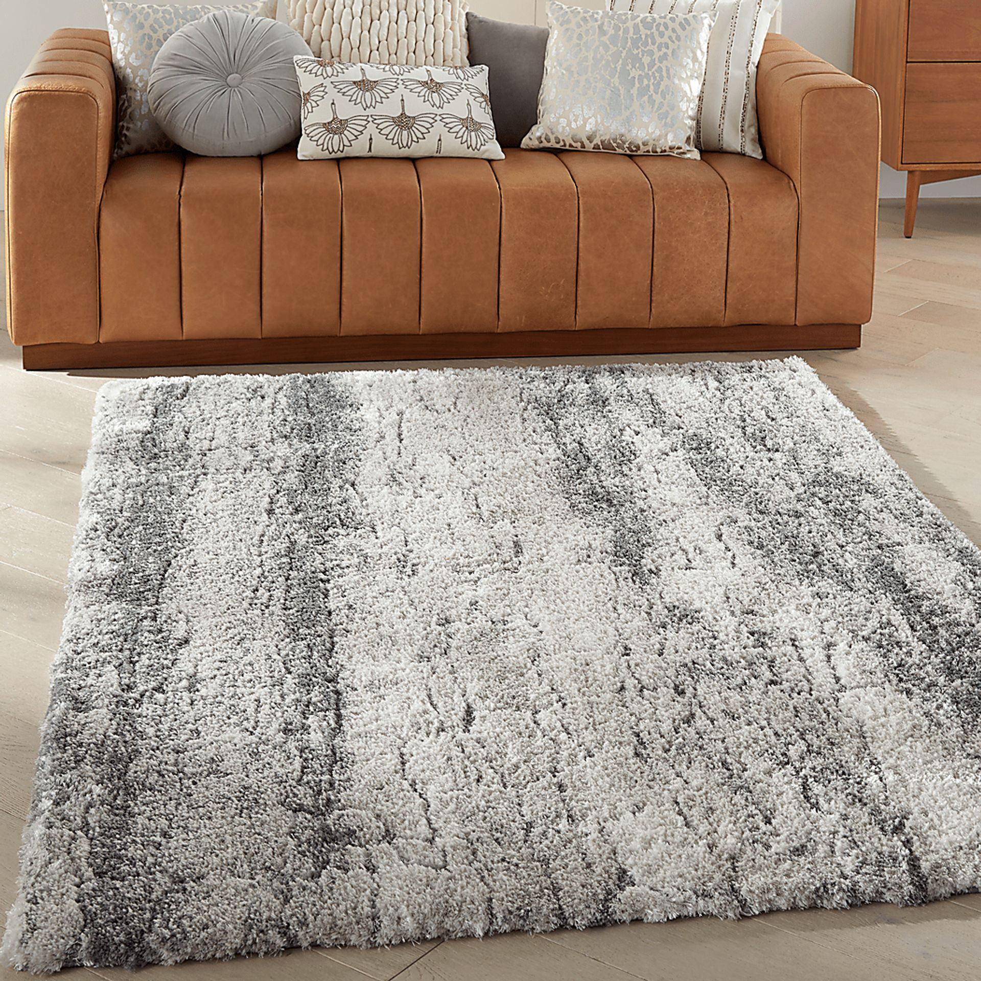 Shogzi Ivory/Charcoal 7'10 x 9'10 Rug - Image 6