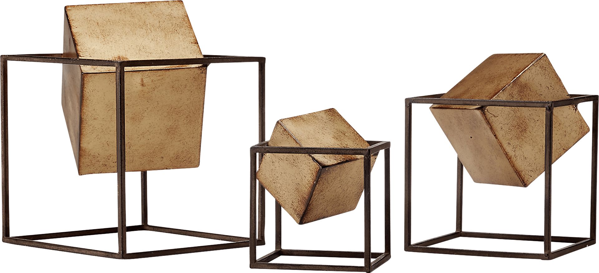 Shoshone Black Cube Decor, Set of 3 - Image 1