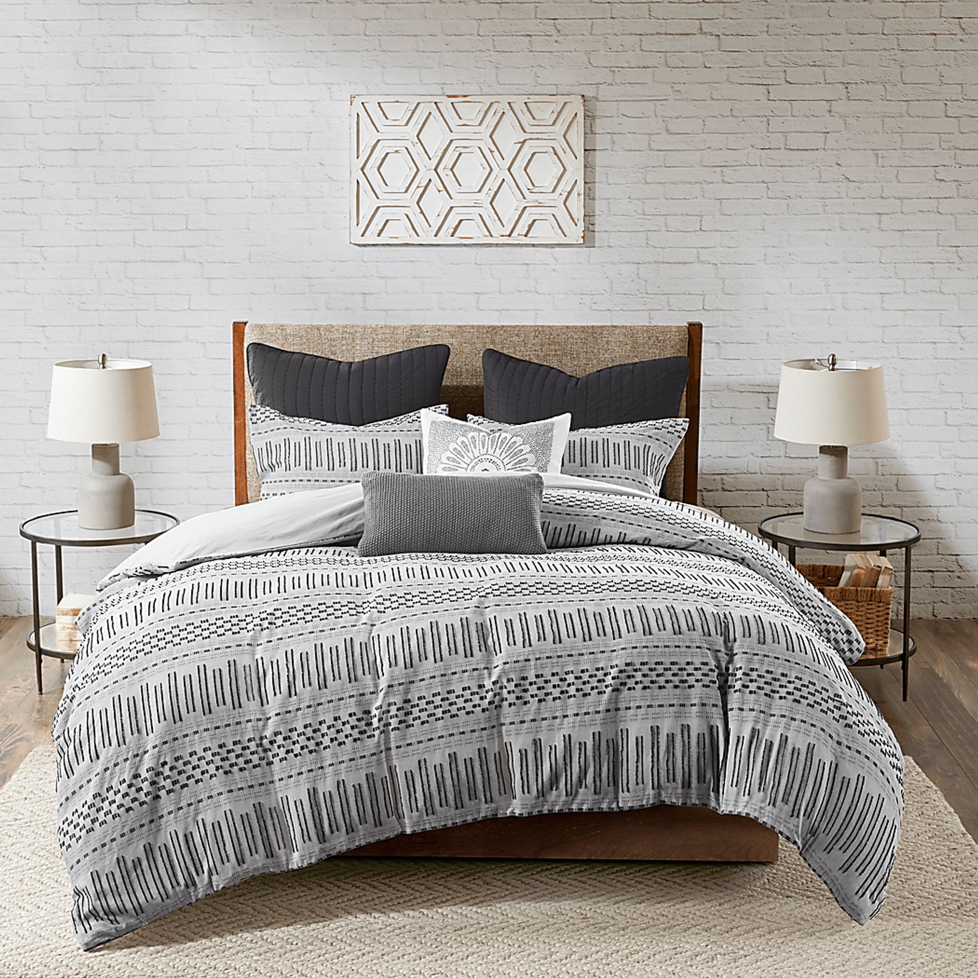 Shrader Gray 3 Pc King/California Comforter Set - Image 2