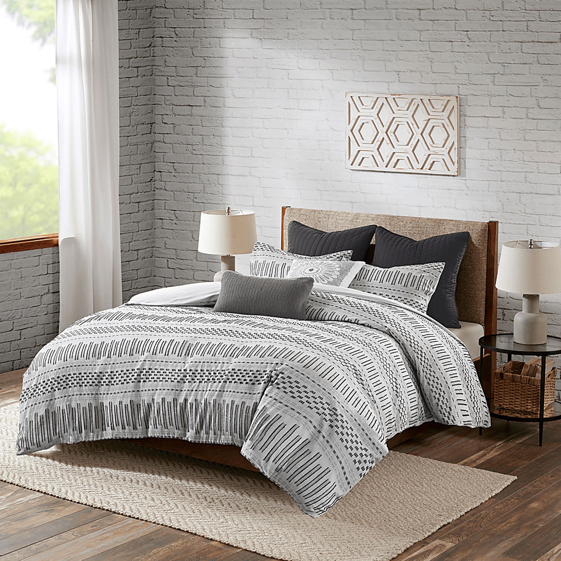 Shrader Gray 3 Pc King/California Comforter Set - Image 1