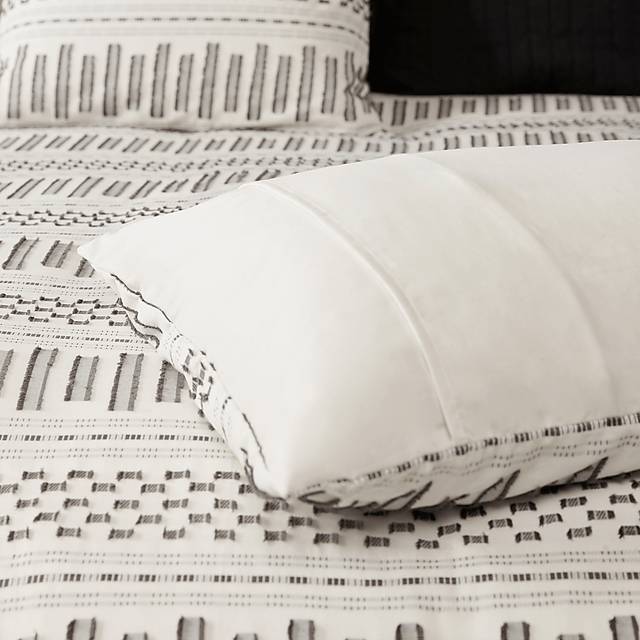 Shrader Ivory Charcoal 3 Pc King/California King Comforter Set - Thumbnail - Image 8
