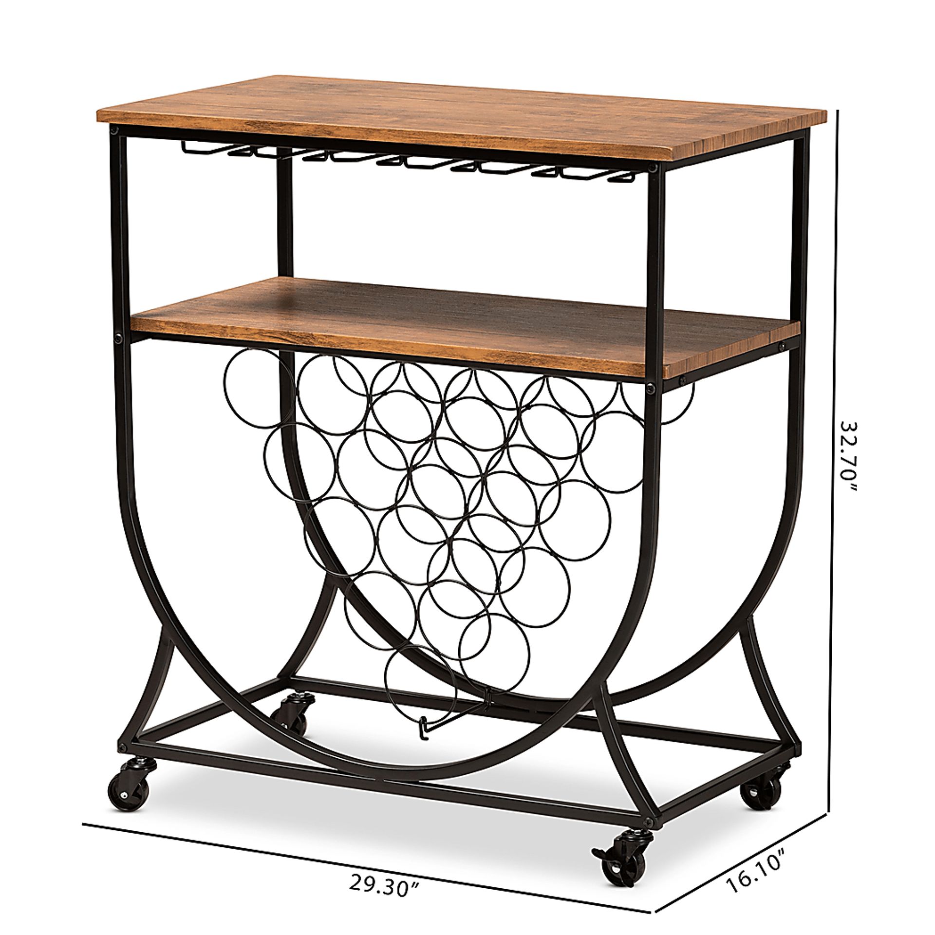 Shubel Walnut Bar Cart - Image 9