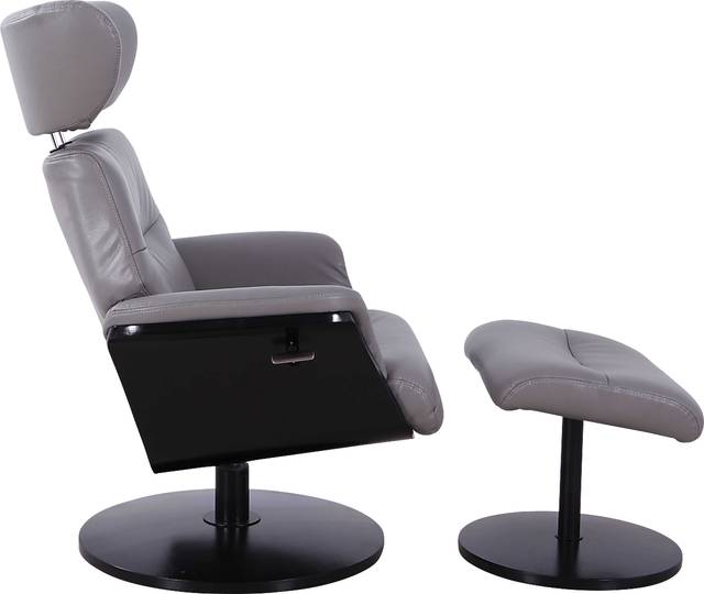 Shubrick Gray Recliner and Ottoman - Thumbnail - Image 2